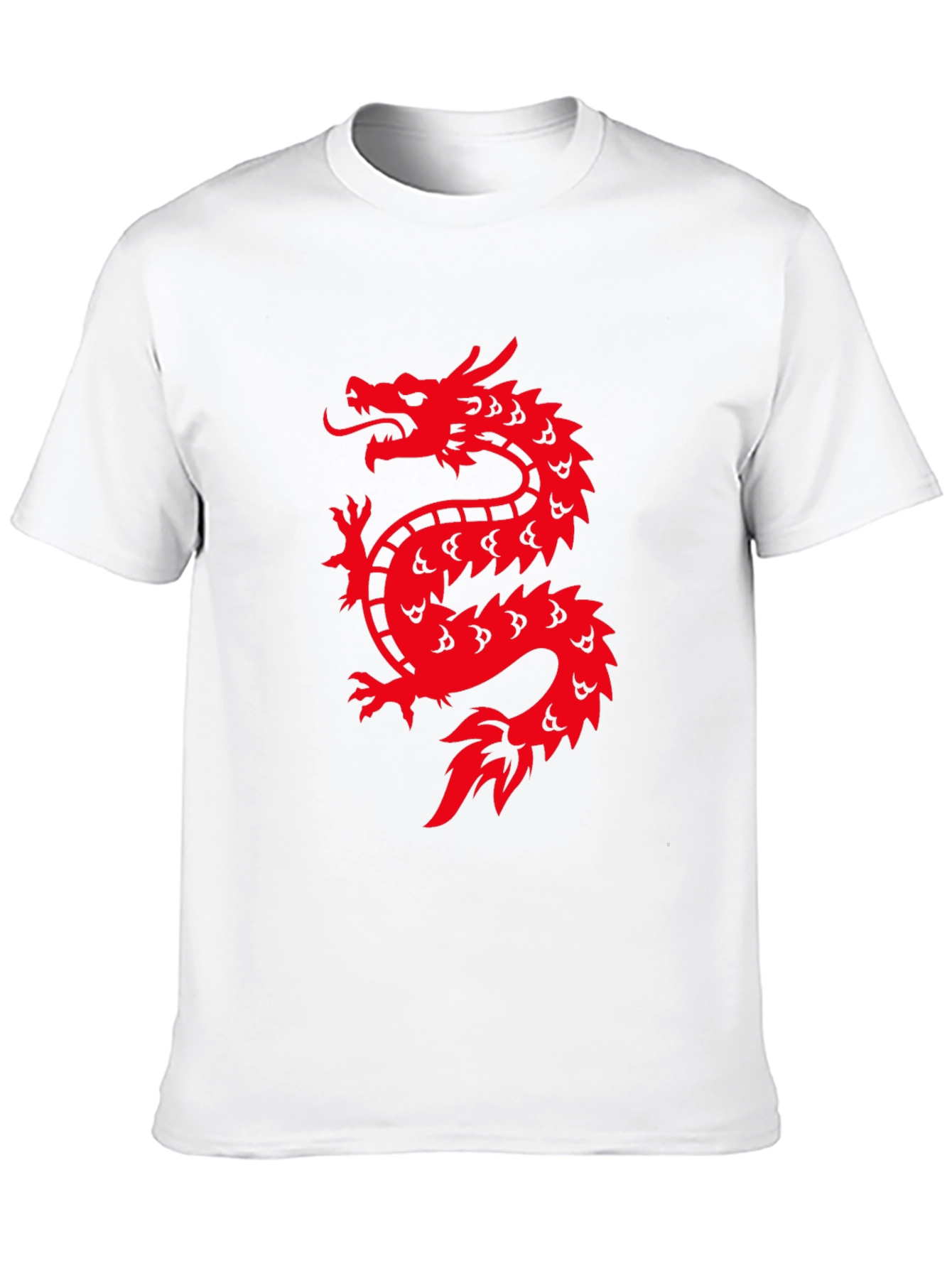 Black Red Dragon Graphic Print Black T-Shirt view 10