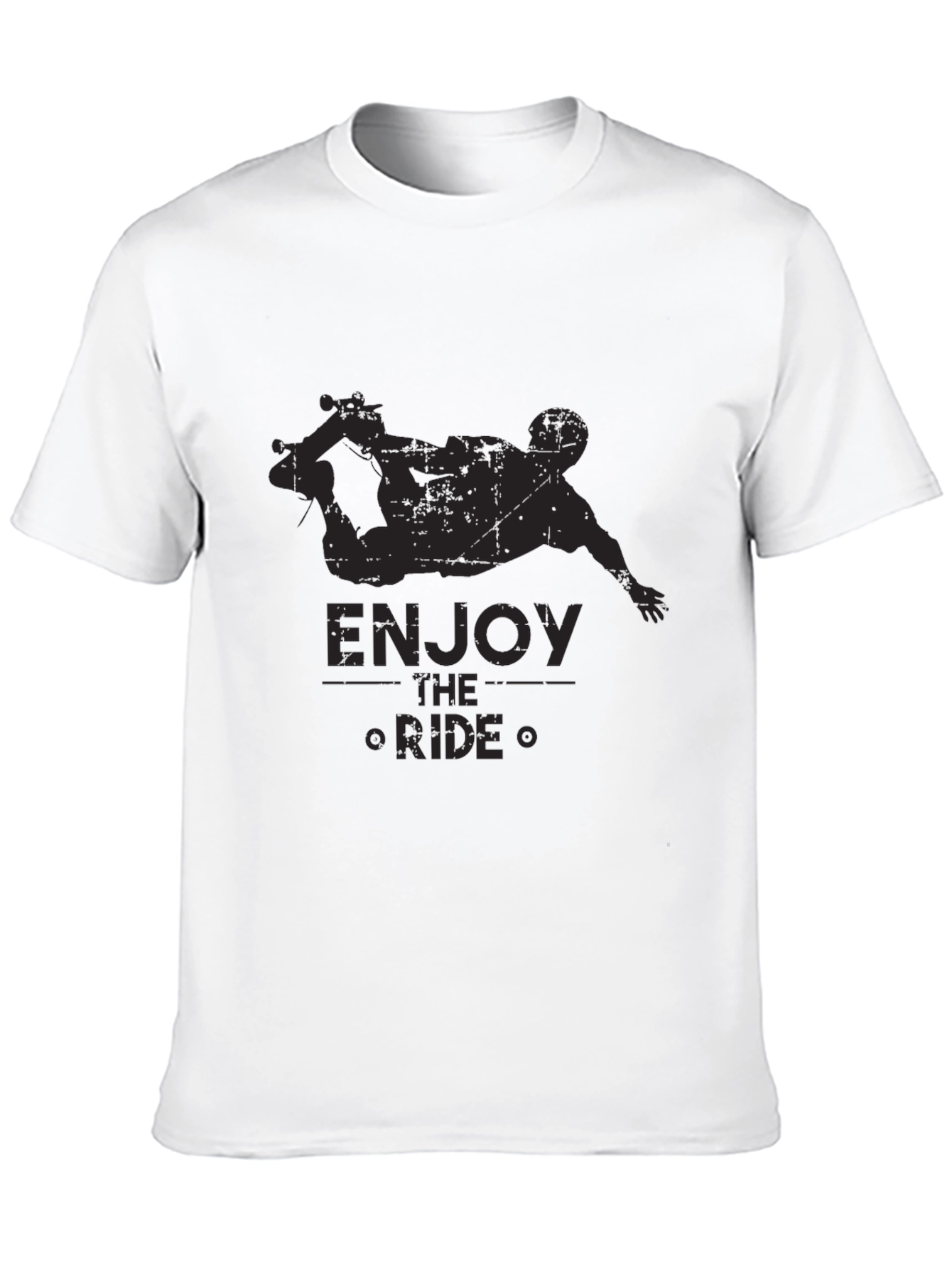 Black Enjoy the Ride Skateboarder Graphic Tee view 10