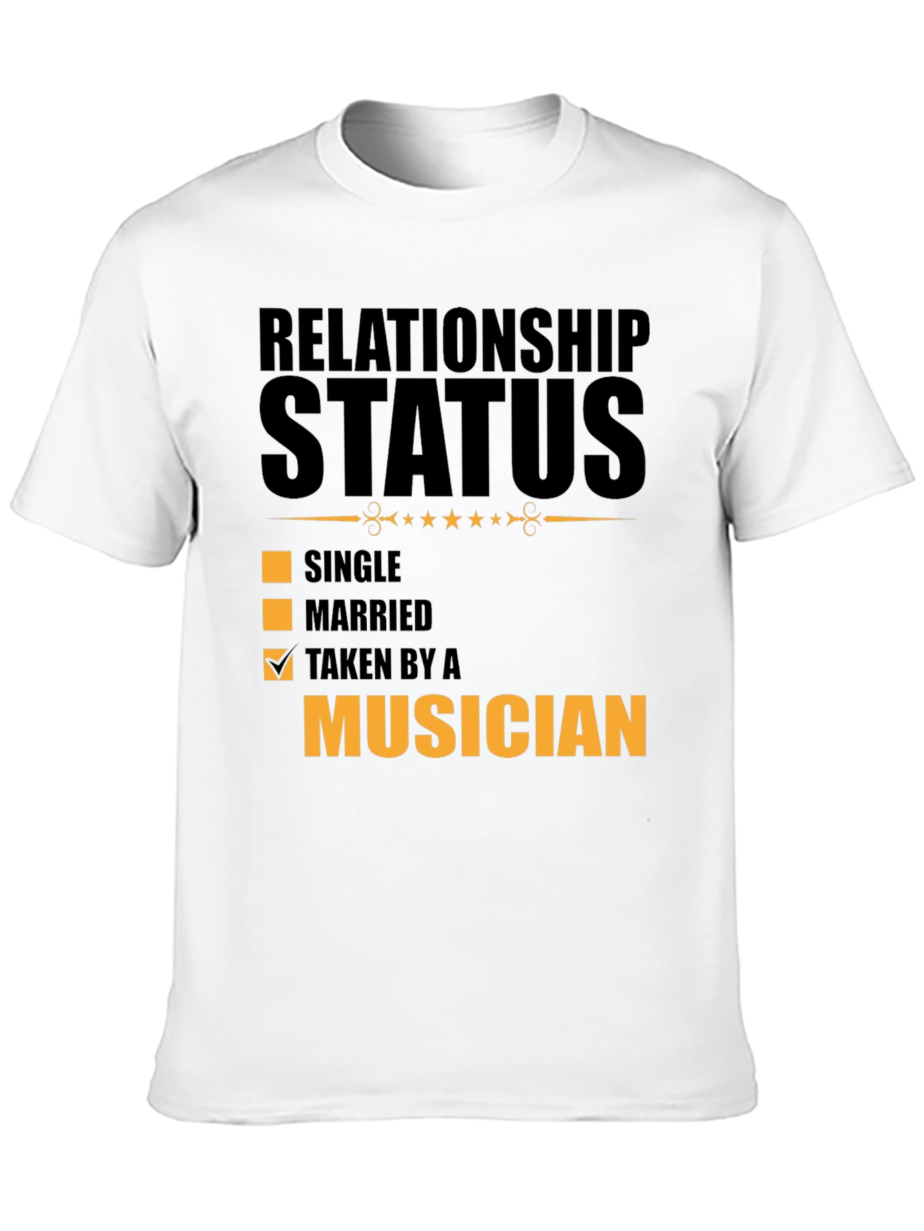 Black Taken By A Musician Relationship Status Graphic Tee view 10