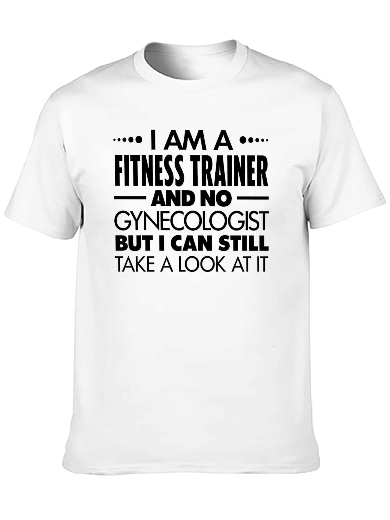 Black Fitness Trainer Humor T-Shirt view 10