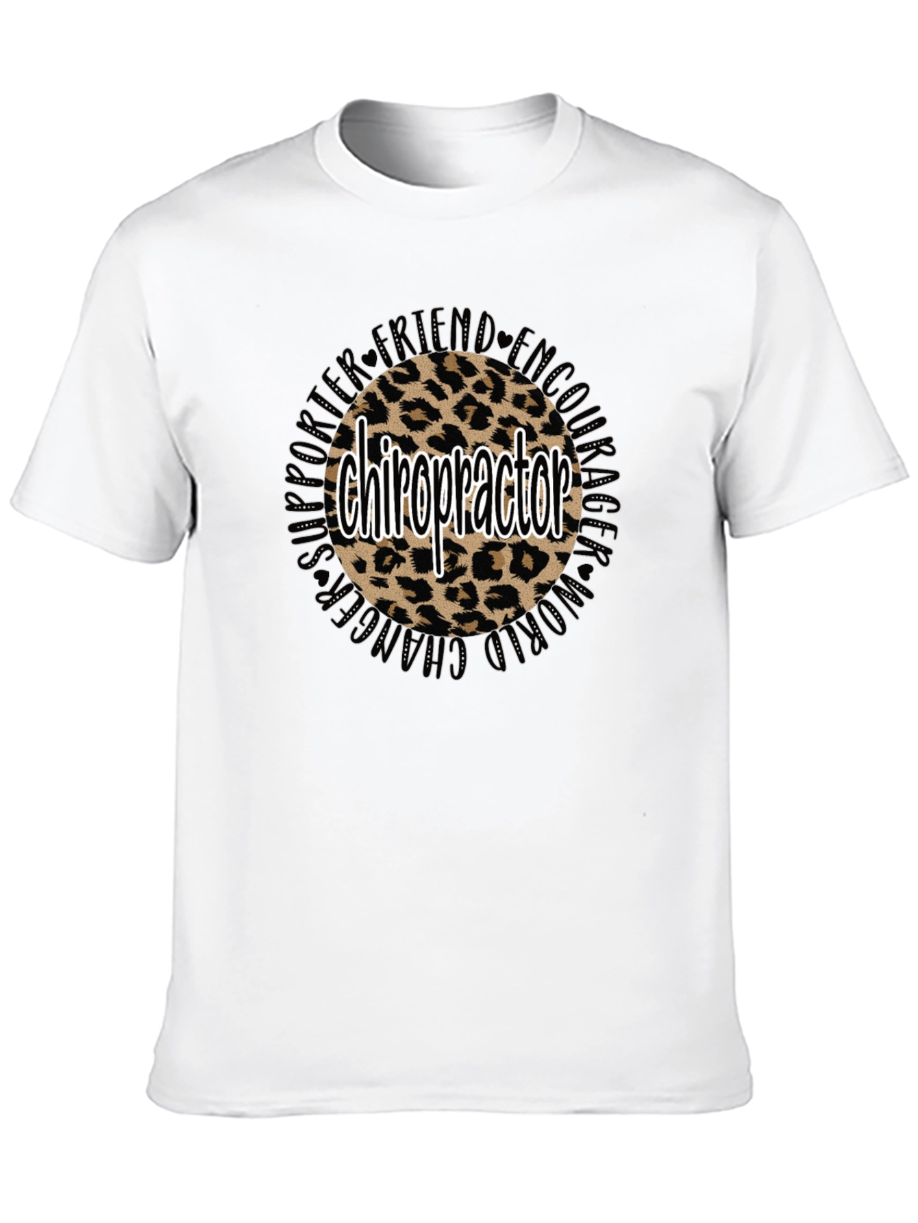 Black Chiropractor Leopard Print Tee view 10