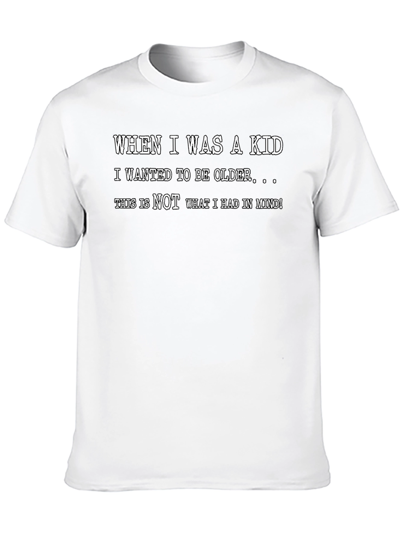 Black Funny "When I was a Kid" Graphic T-Shirt view 10