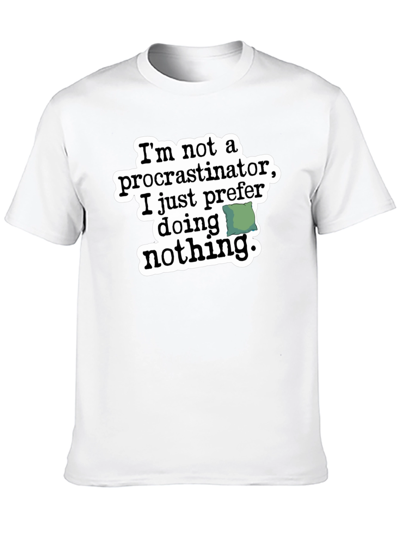 Black Procrastinator Humor Graphic T-Shirt view 10