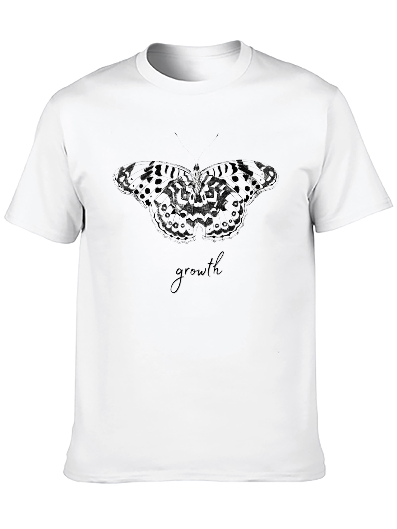 Black Growth Butterfly Black T-Shirt view 10