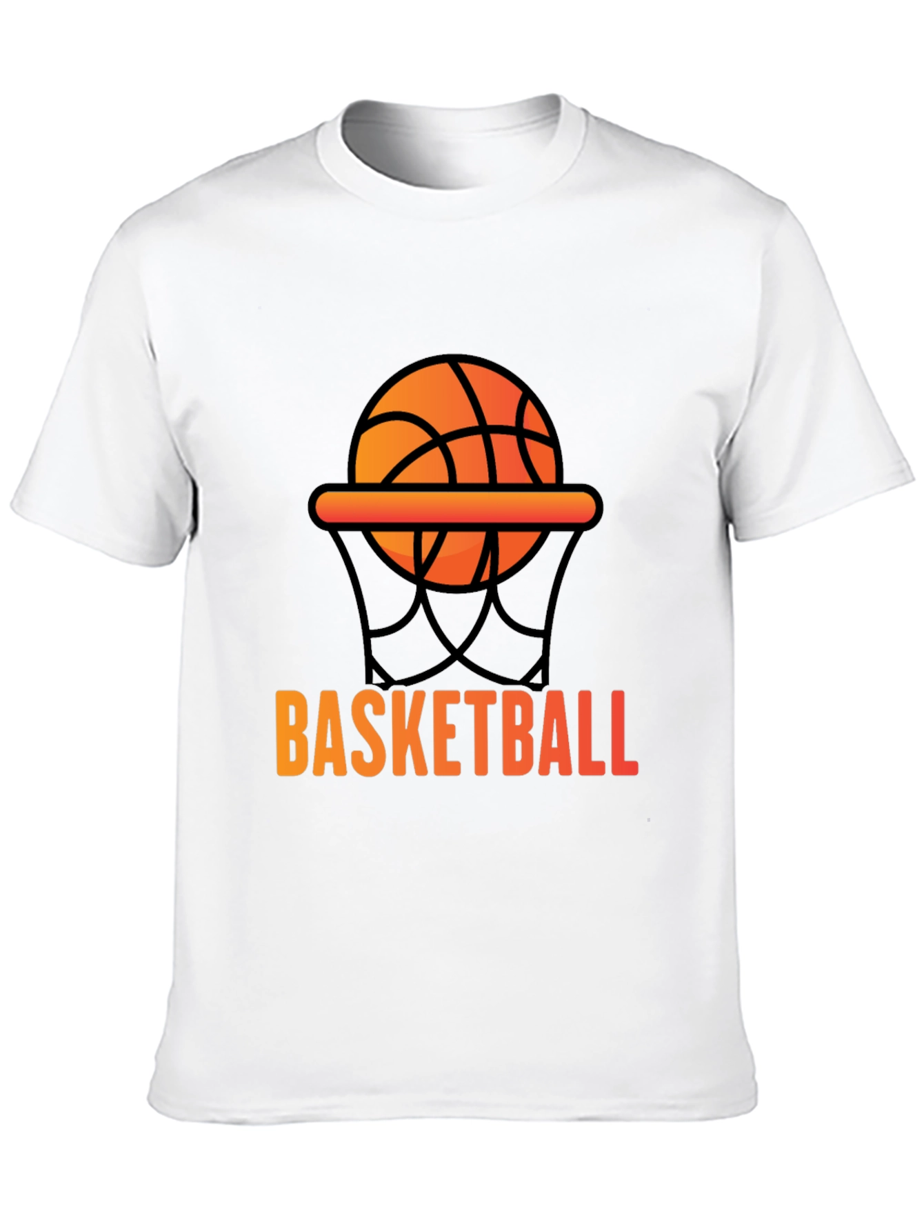 Black Basketball Graphic Tee - Black Cotton T-Shirt view 10