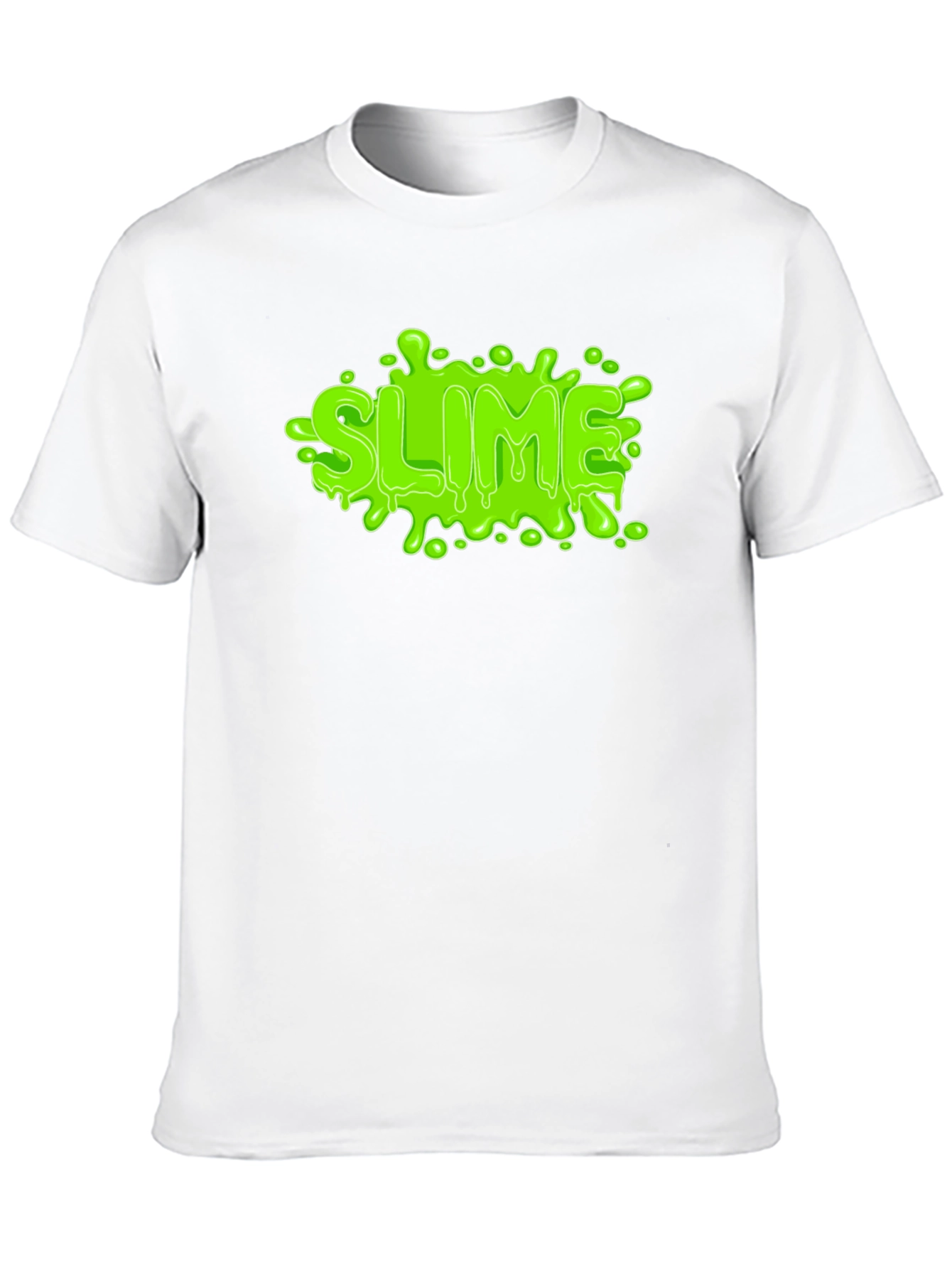 Black Green Slime Graphic Black T-Shirt view 10