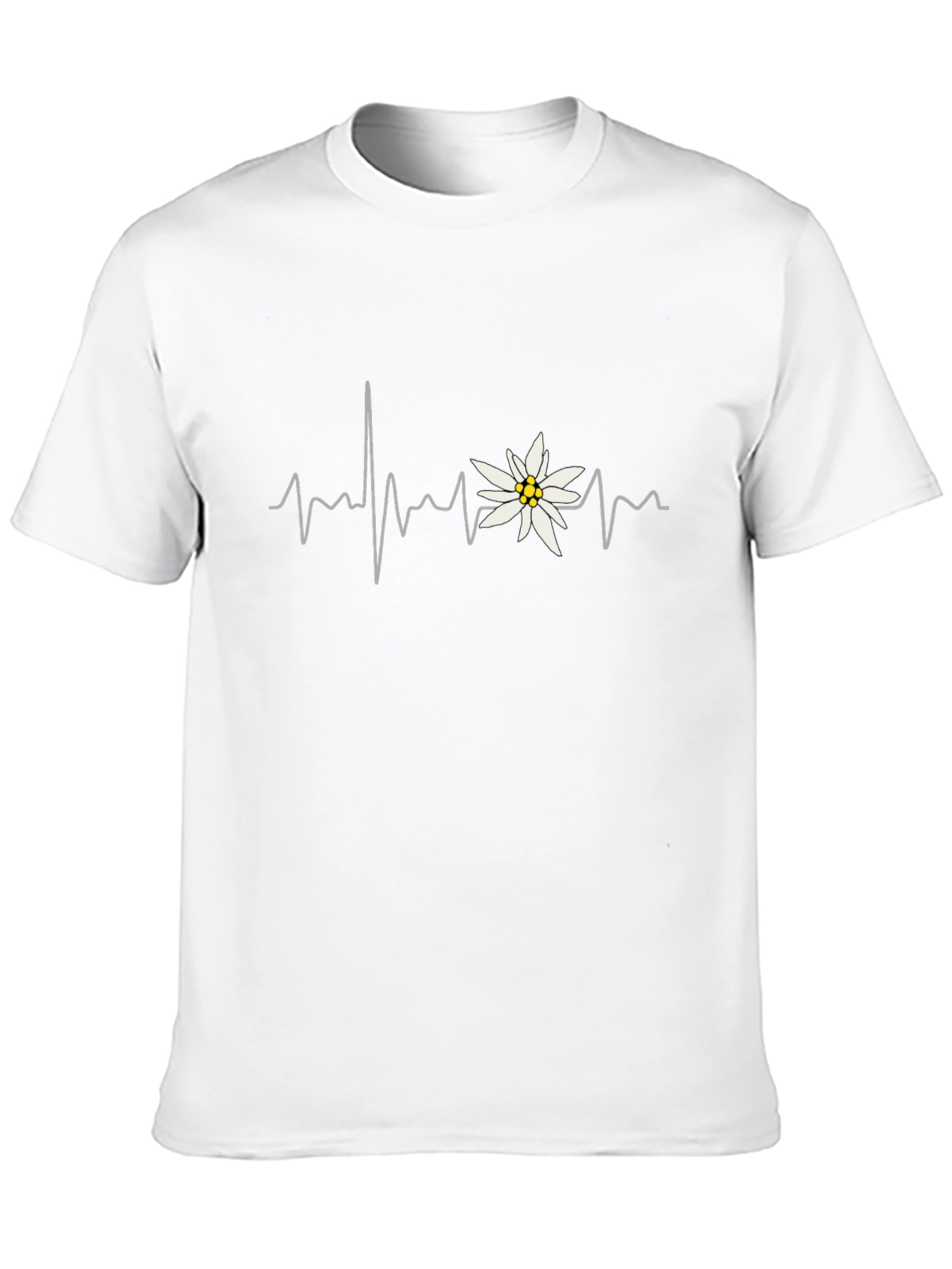 Black Edelweiss Heartbeat Tee - Black Cotton Blend Shirt view 10