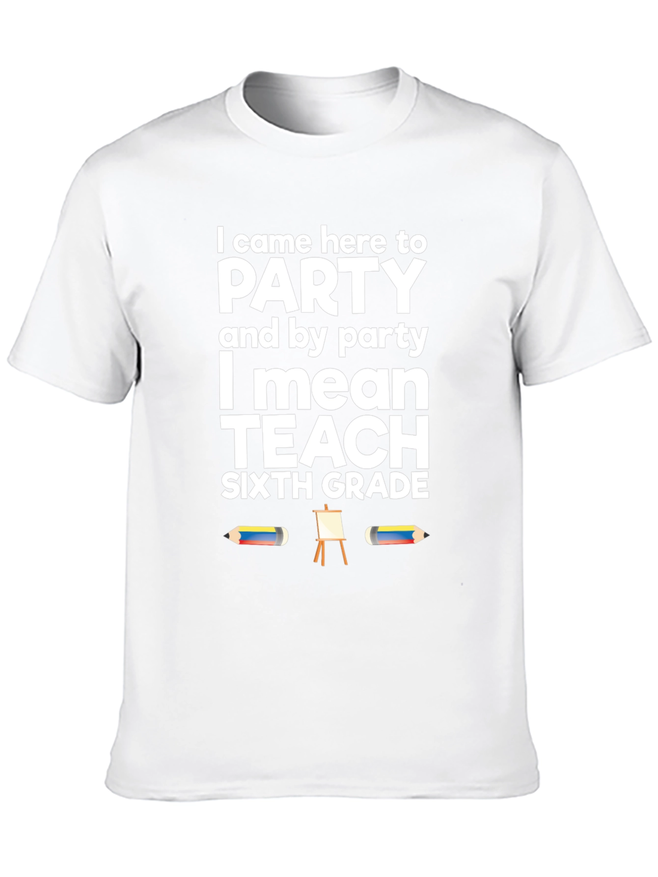 Black Sixth Grade Teacher Party T-Shirt view 10