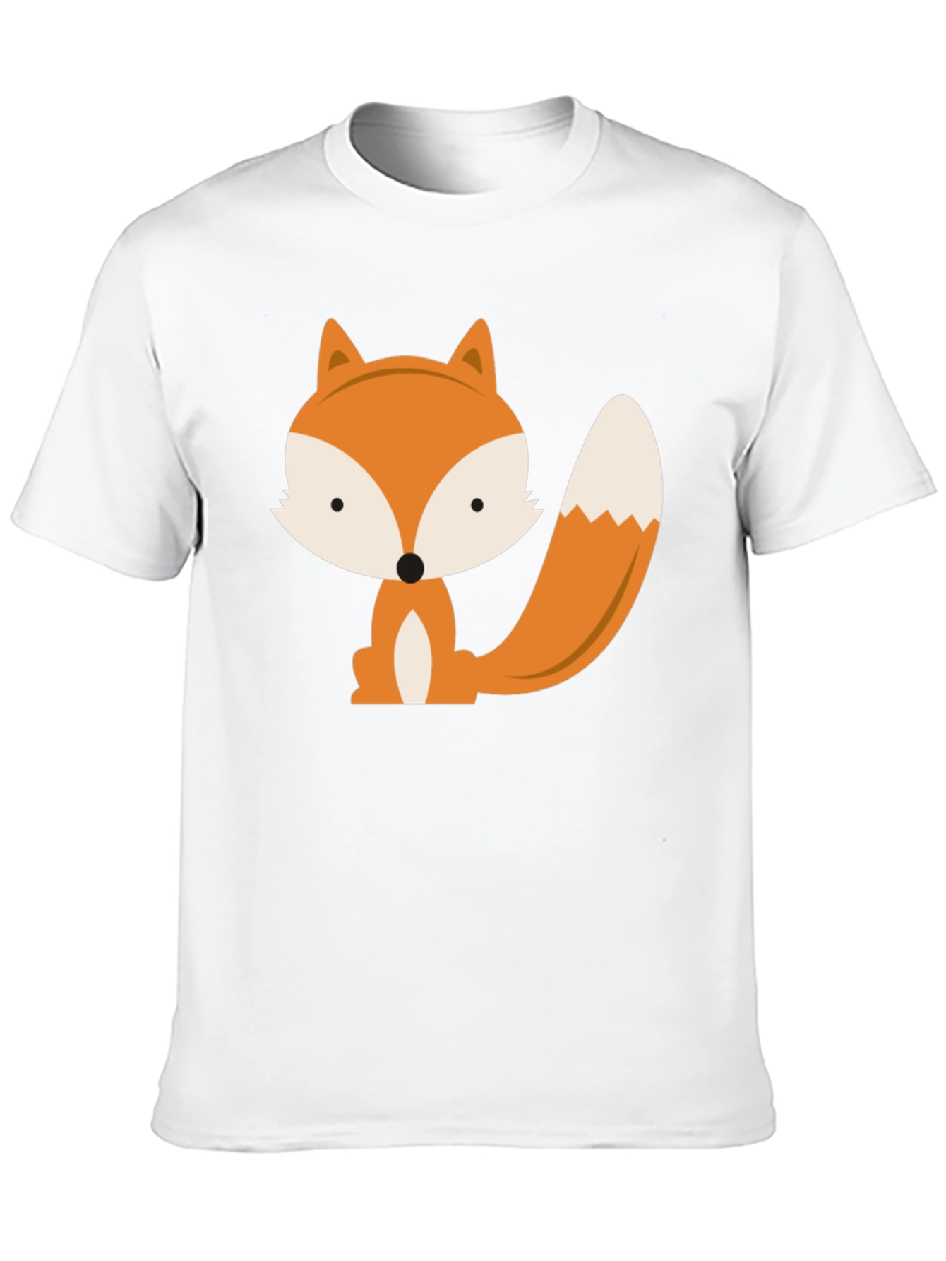 Black Cute Fox Graphic Tee - Black Unisex T-Shirt view 10