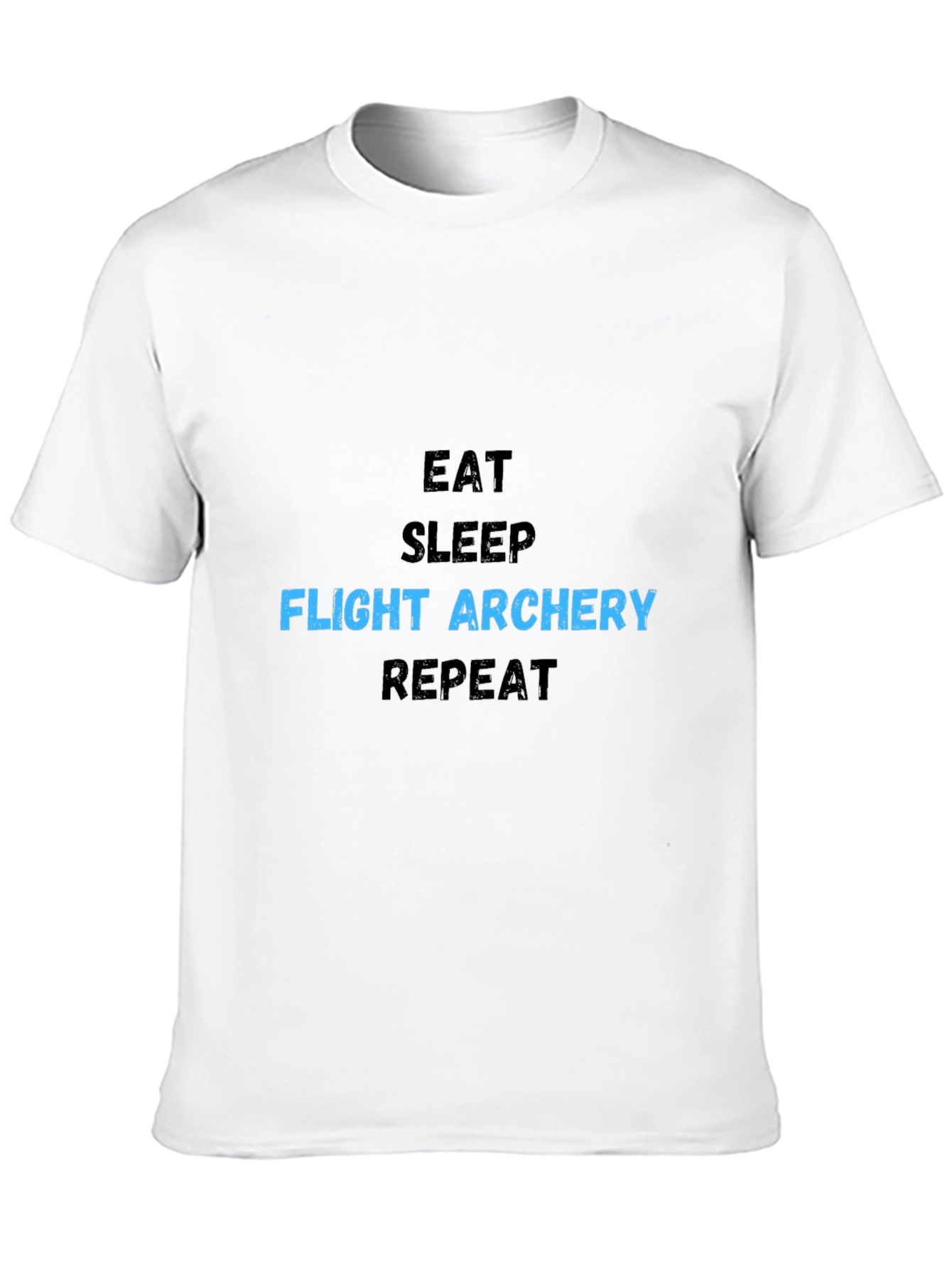 Black Eat Sleep Flight Archery Repeat Black T-Shirt view 10