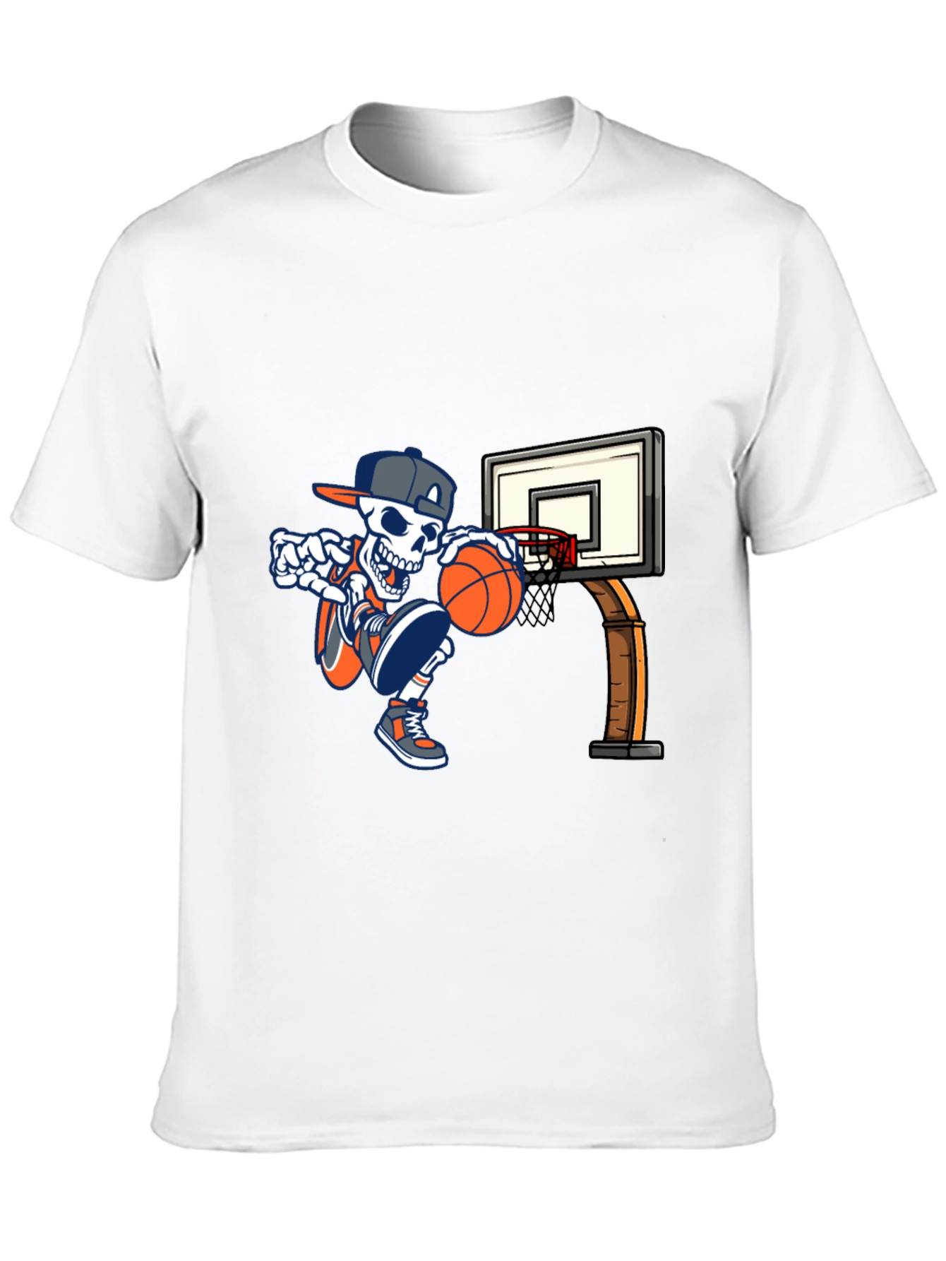 Black Cool Skeleton Basketball T-Shirt view 10