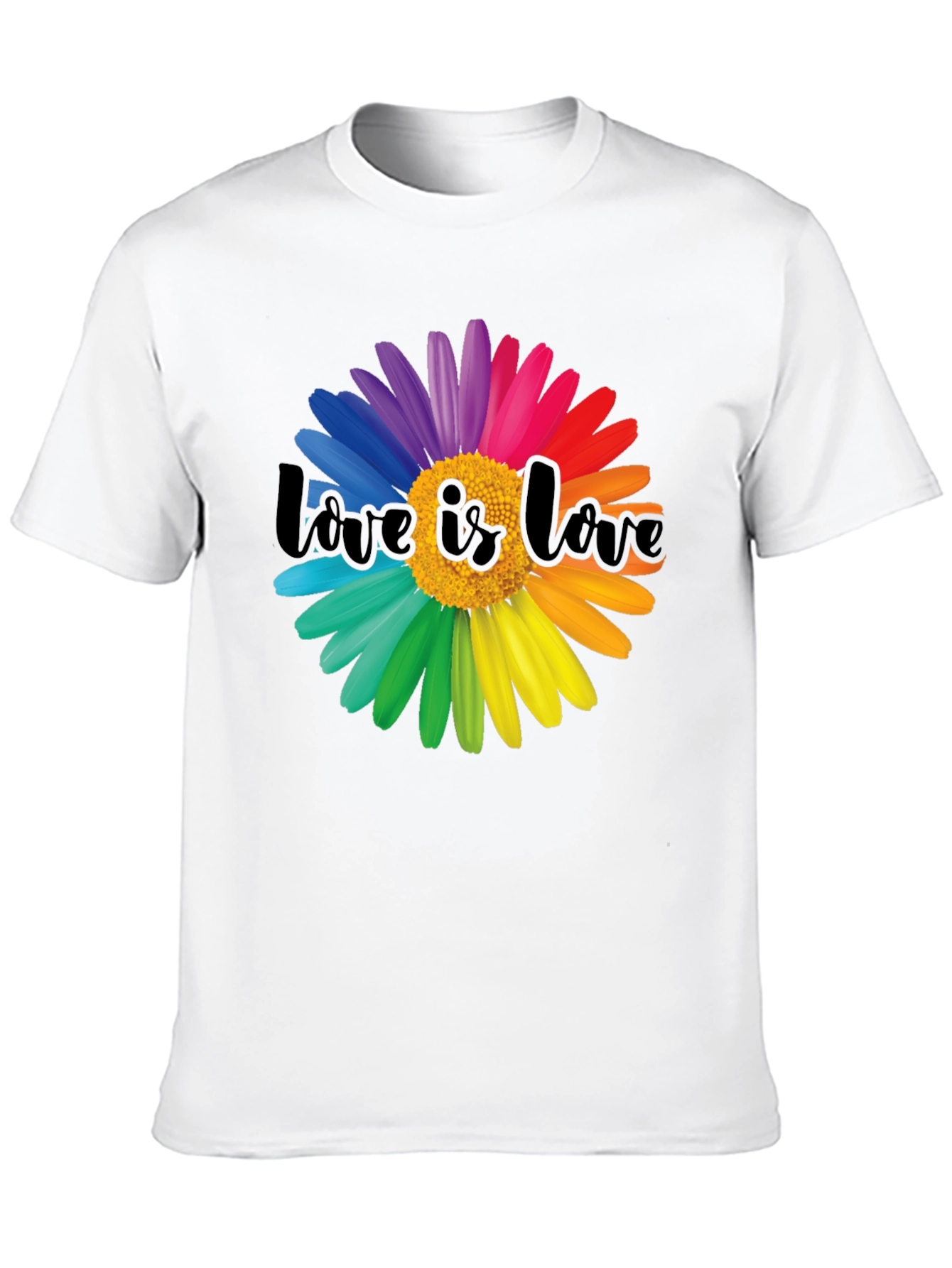 Black Love is Love Rainbow Flower Graphic Tee view 10