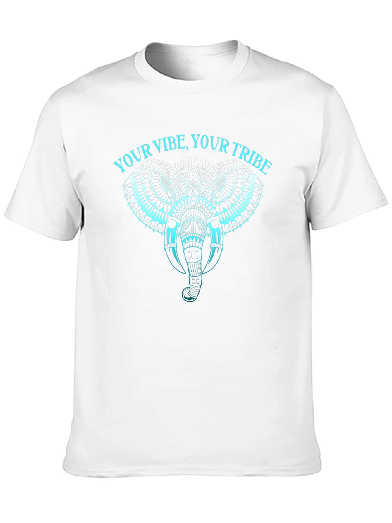 Black Tribal Elephant Graphic Tee - Your Vibe, Your Tribe view 10