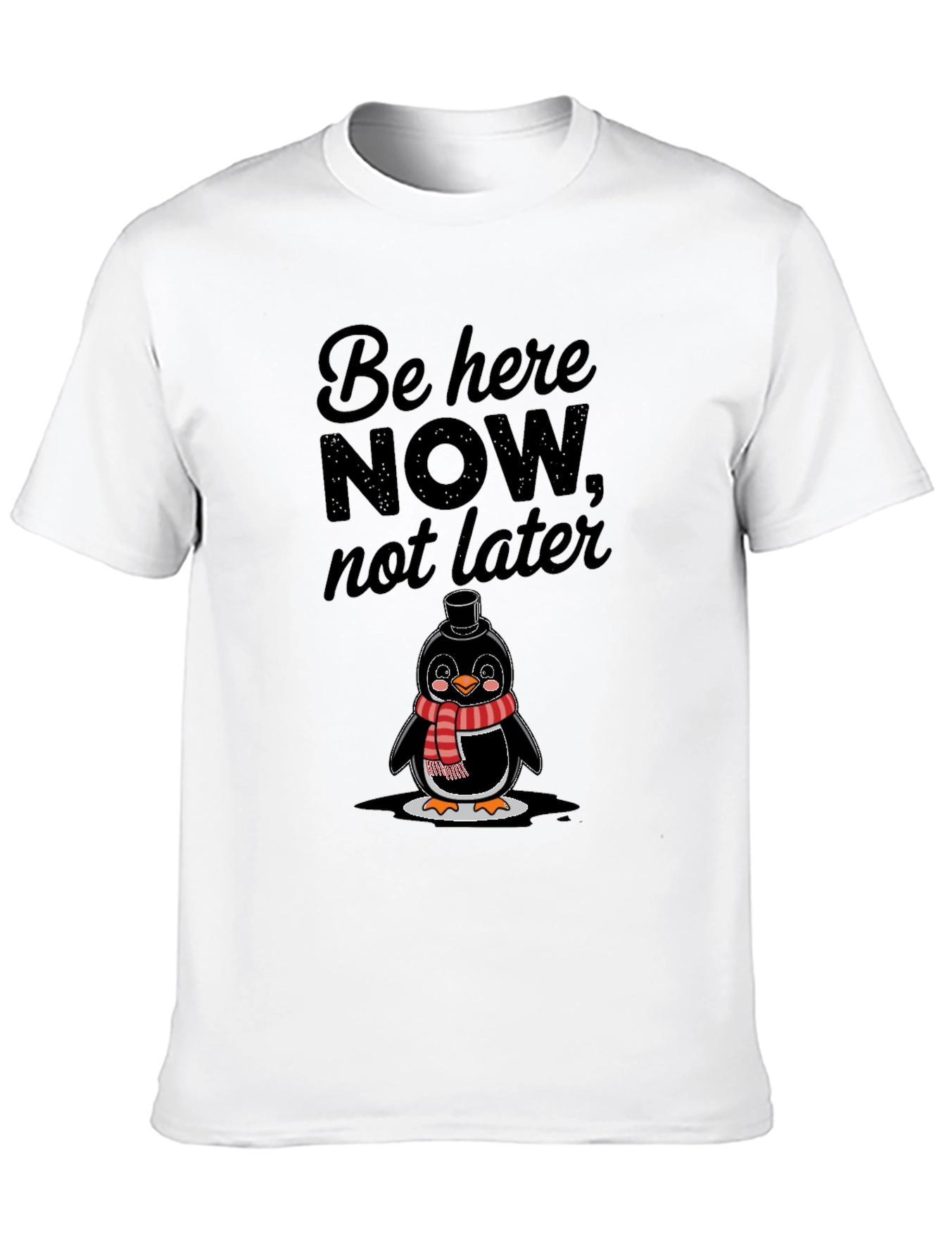 Black Be Here Now Penguin Graphic Tee - Black view 10