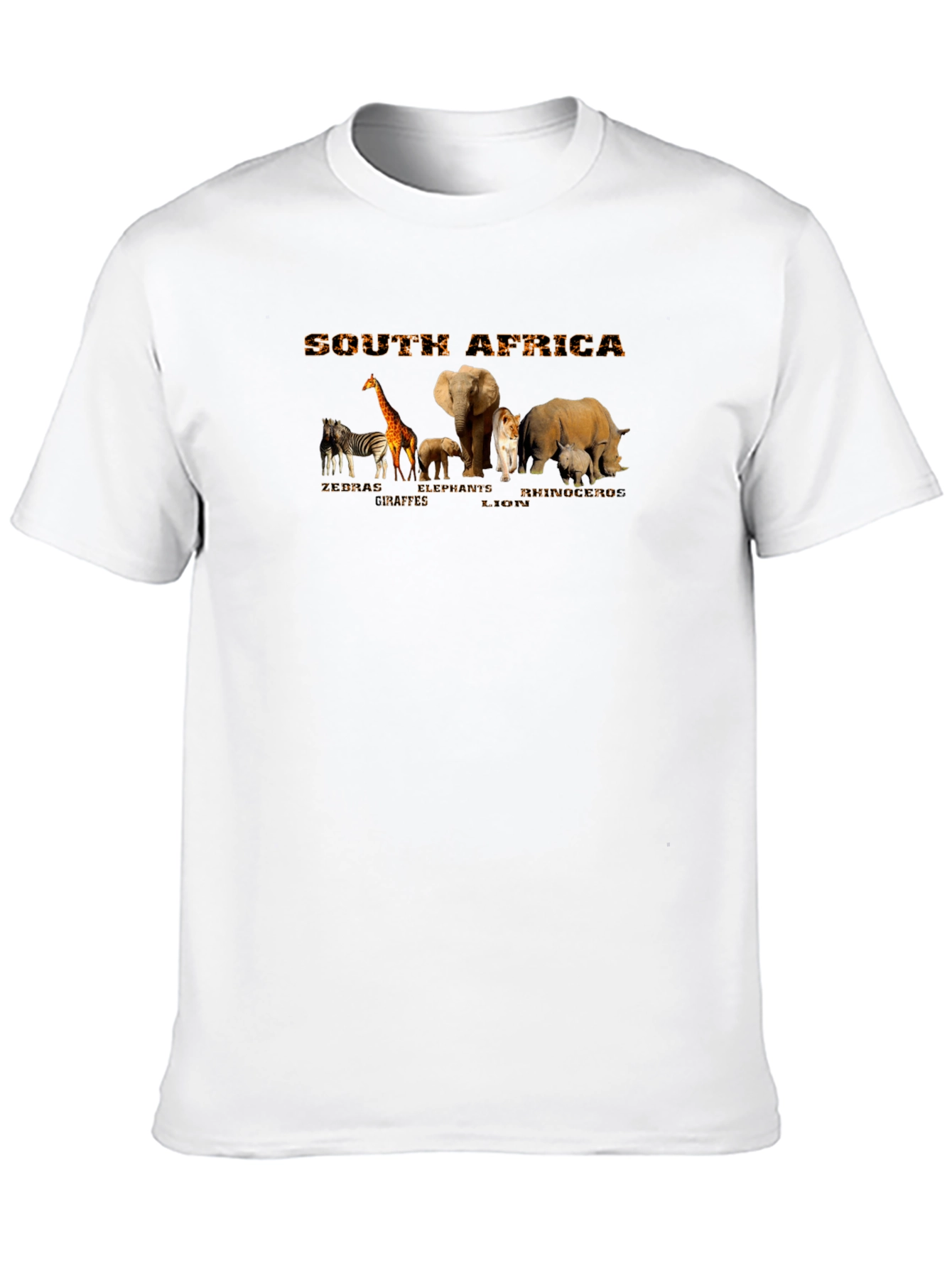 Black South Africa Wildlife Graphic T-Shirt view 10