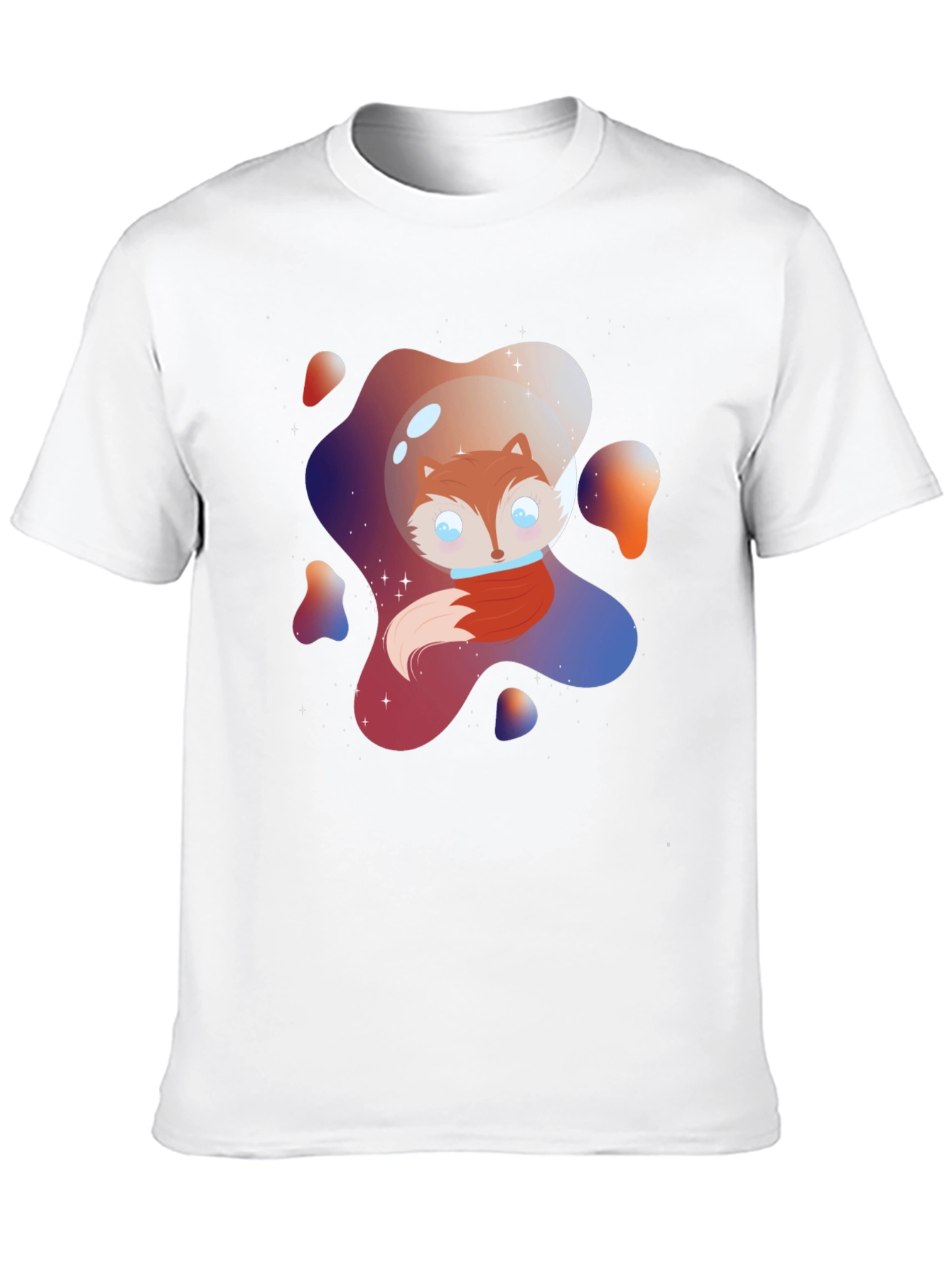 Black Space Fox Graphic Tee - Unique Design view 10