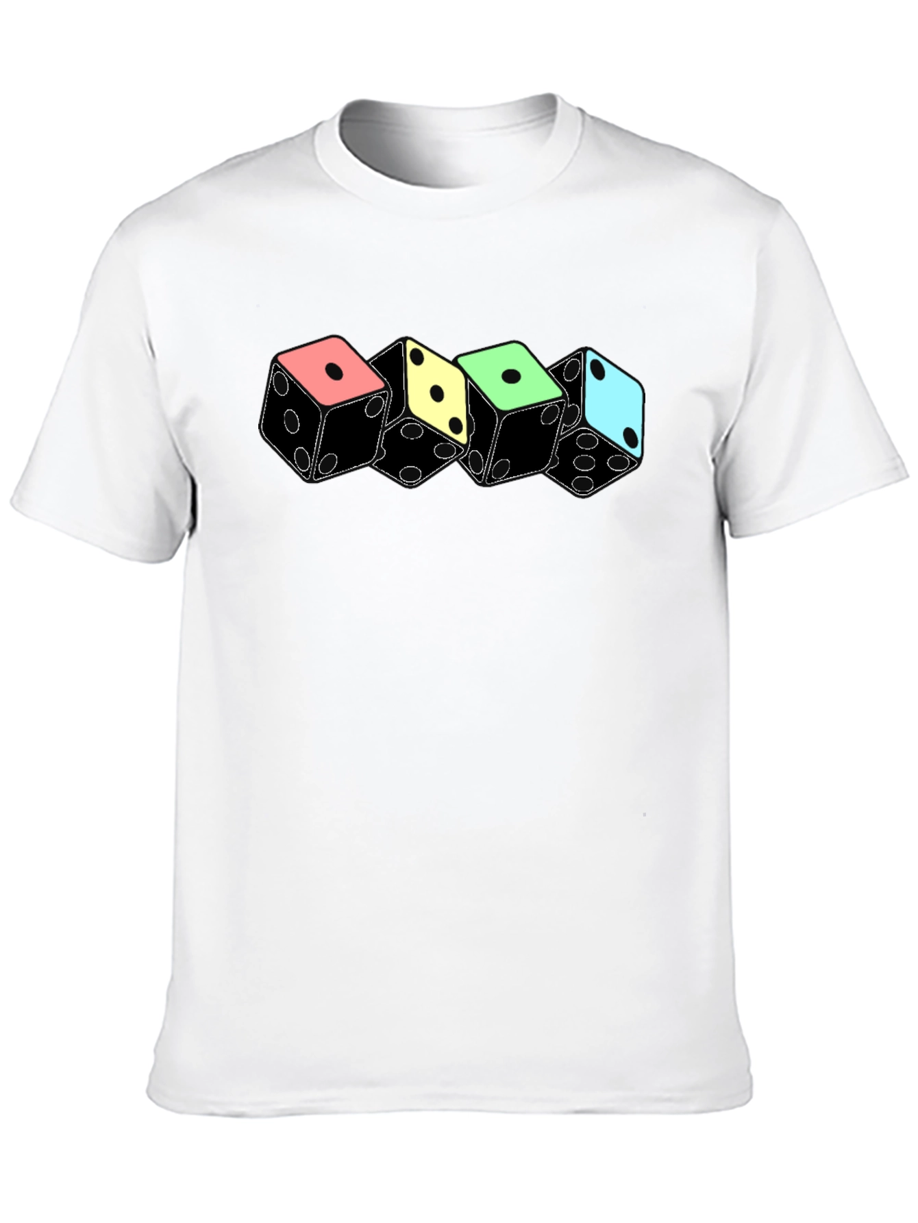 Black Dice T-Shirt - Colorful Gaming Design view 10