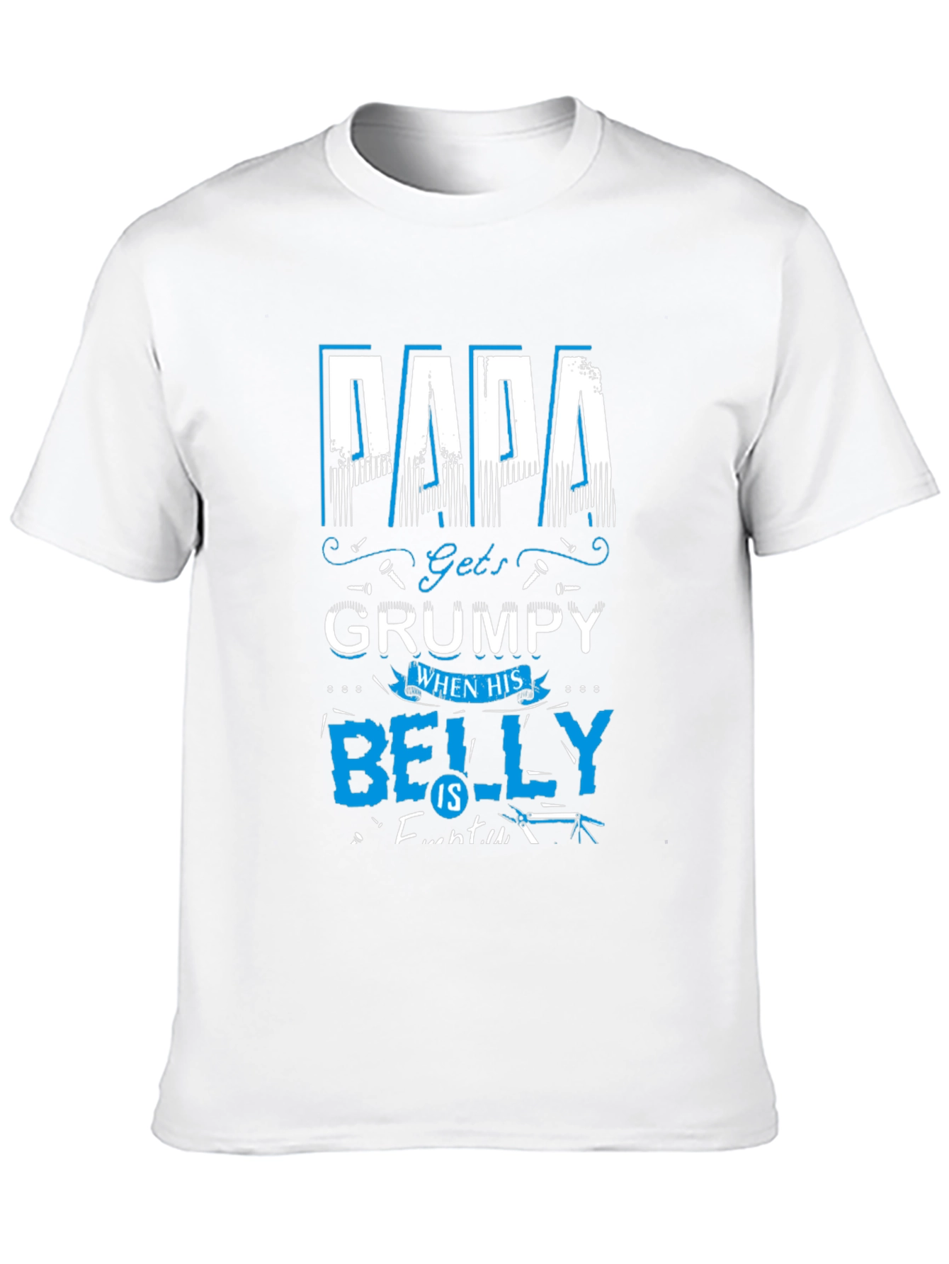 Black Papa Grumpy Belly T-Shirt - Humorous Dad Tee view 10