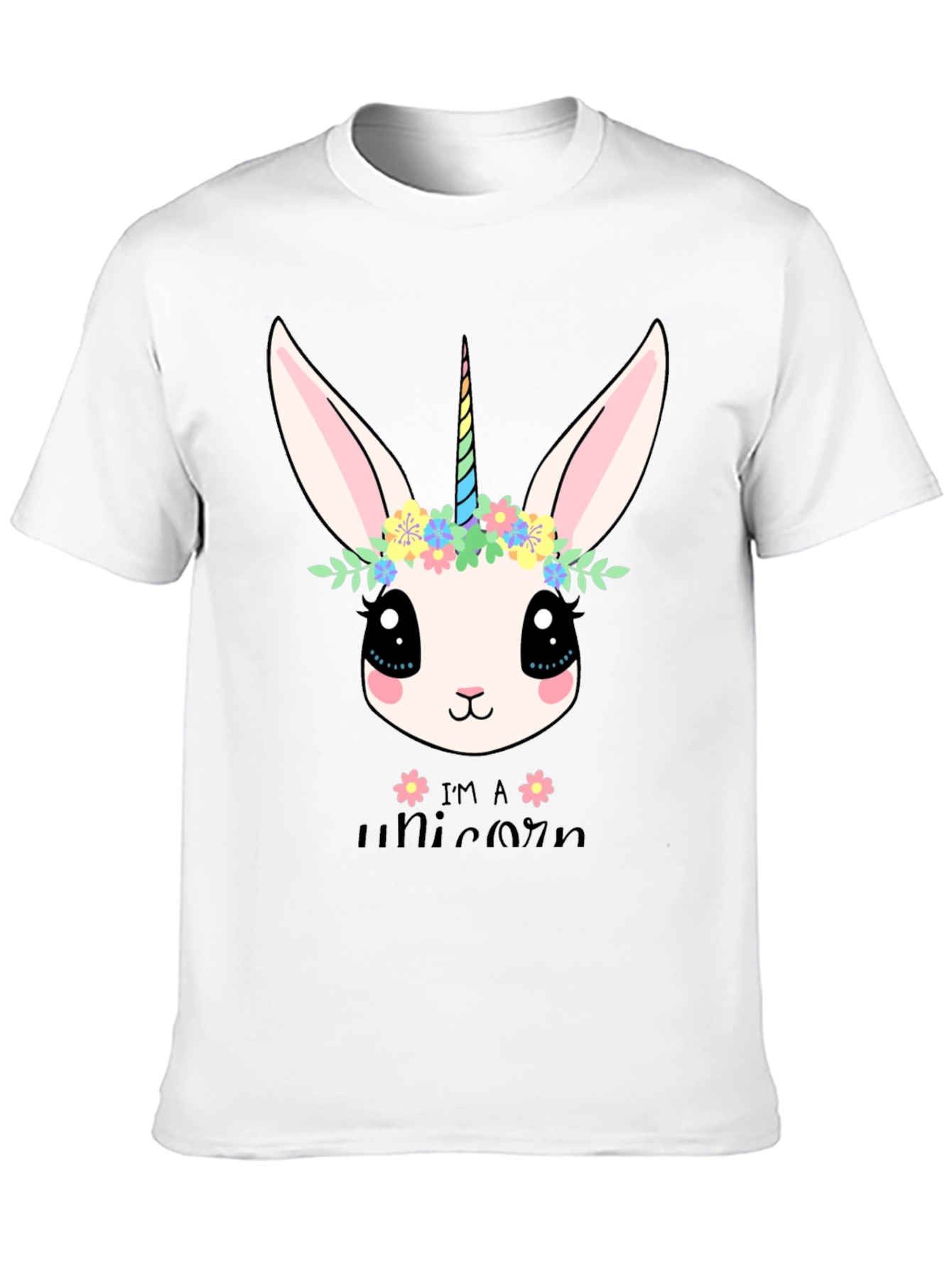Black Unicorn Bunny Graphic Tee view 10
