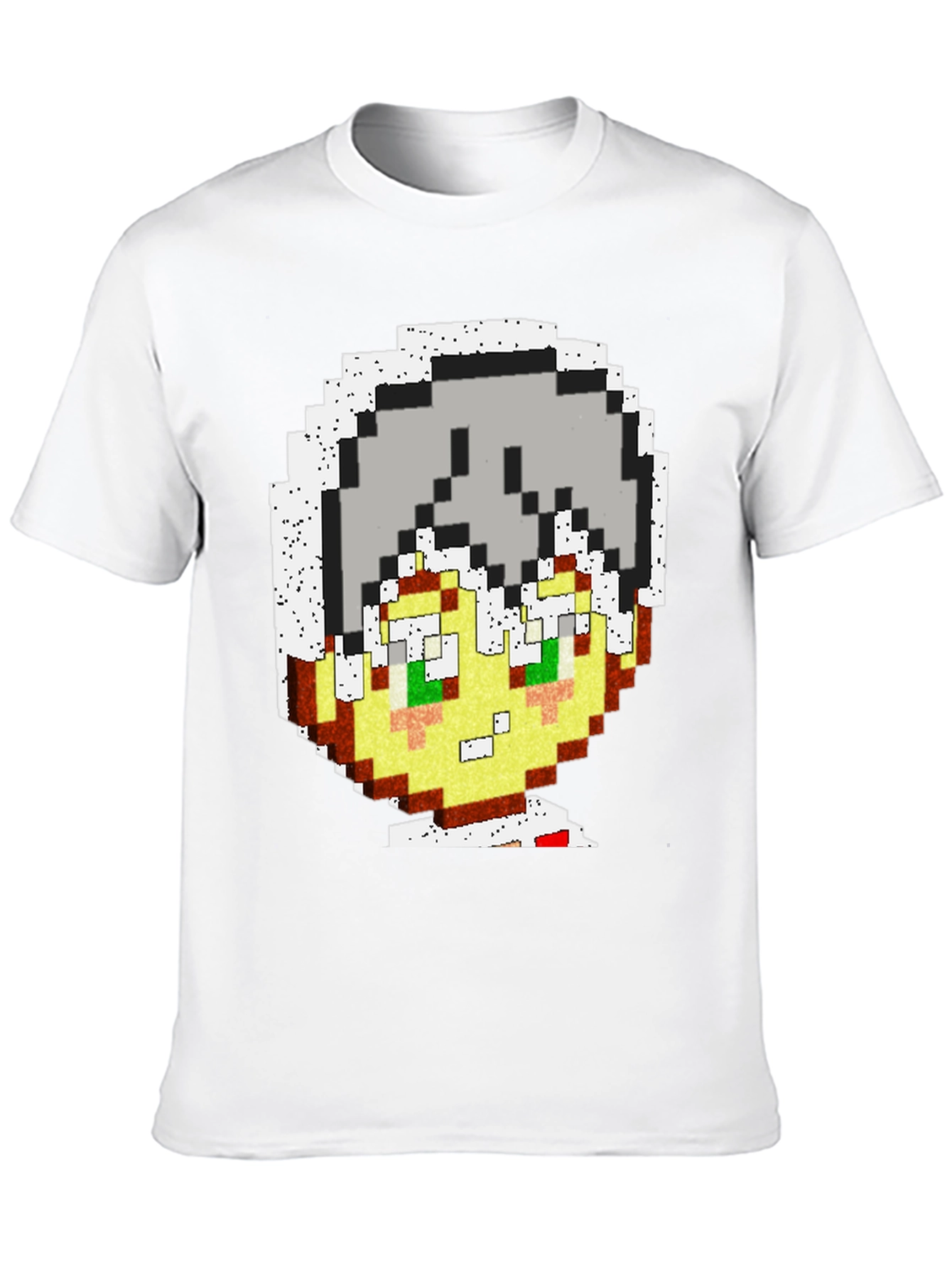 Black Pixel Art Character Graphic Tee view 10
