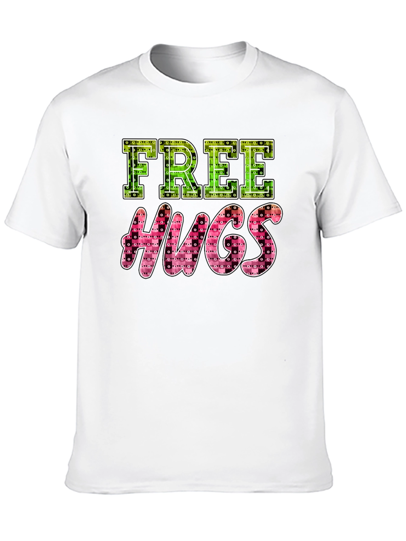 Black Free Hugs Graphic Tee view 10