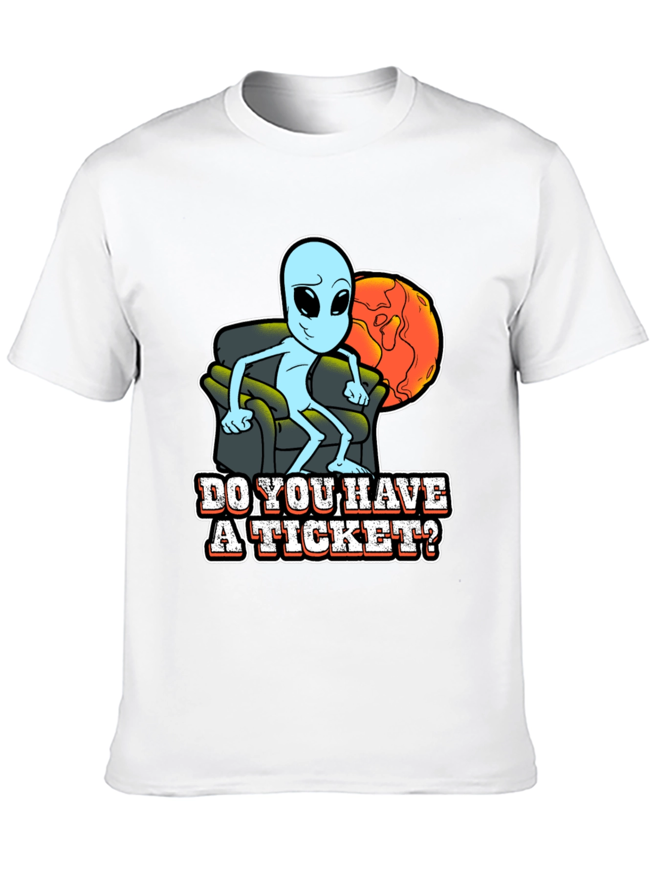 Black Alien "Do you have a ticket" Graphic T-Shirt view 10