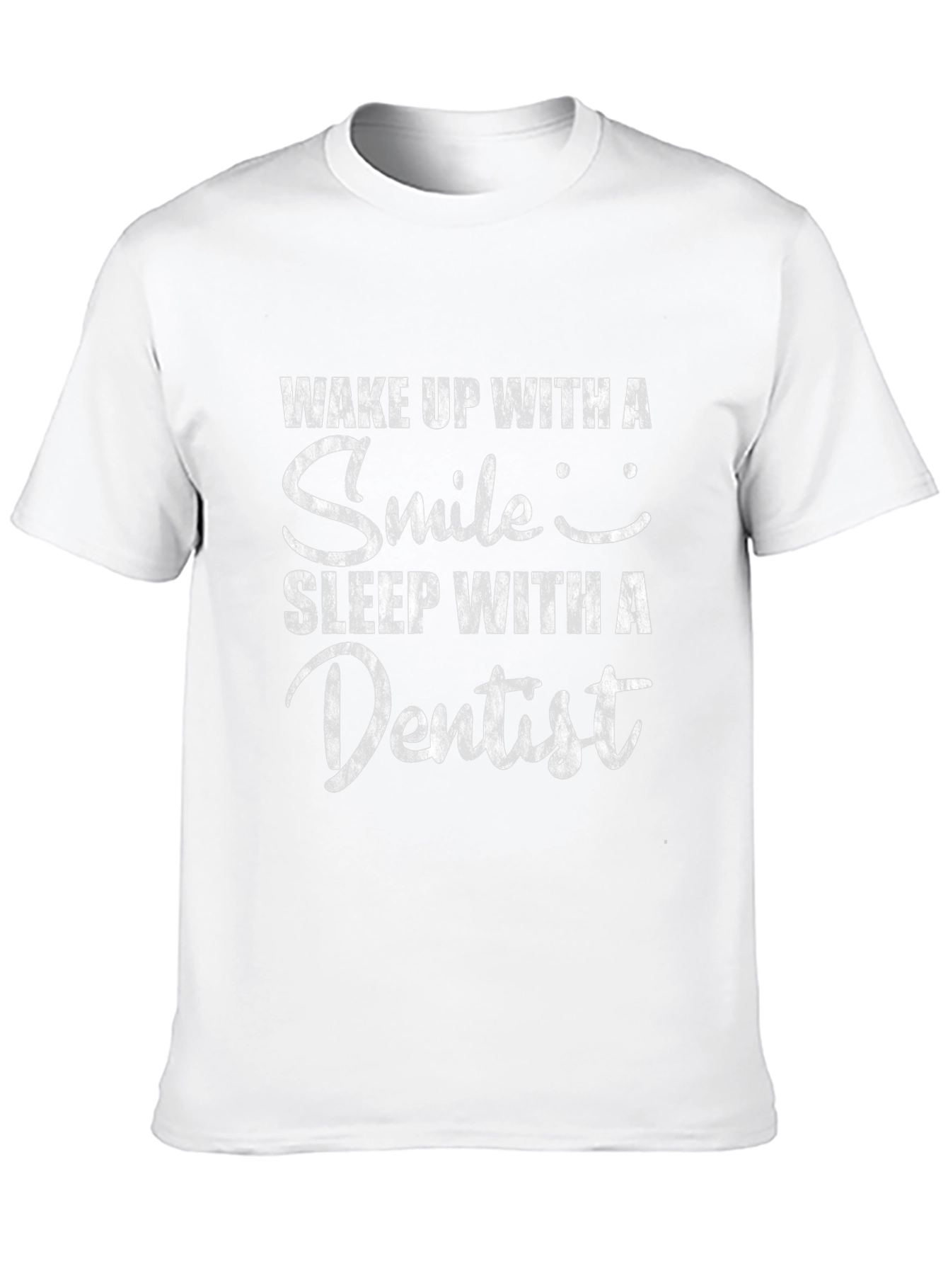 Black Wake Up Smile, Sleep With Dentist Black T-Shirt view 10
