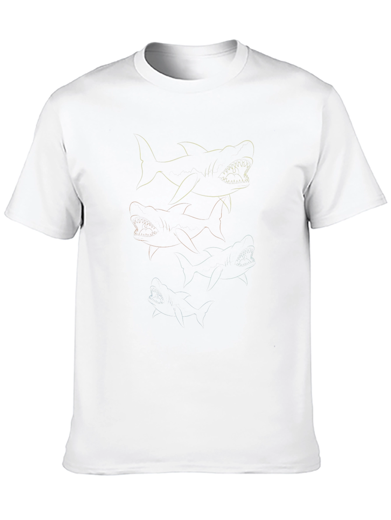 Black Shark Graphic Tee - Black Cotton Casual T-Shirt view 10