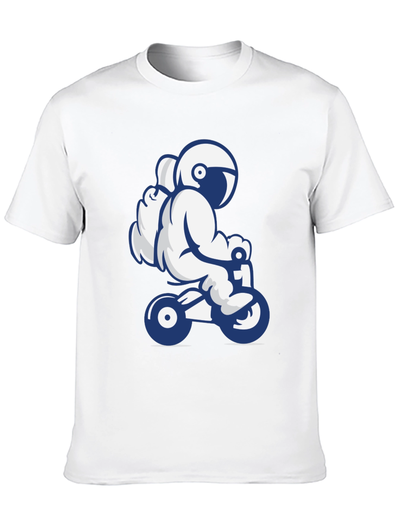 Black Astronaut Motorcycle T-Shirt - Cool Space Rider Tee view 10