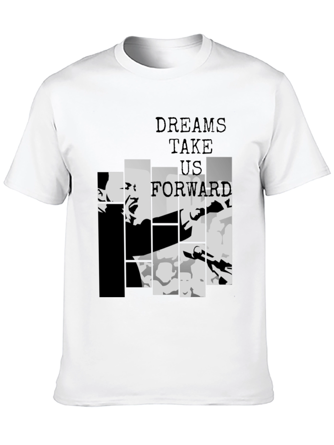 Dreams Take Us Forward Black Graphic Tee - 10