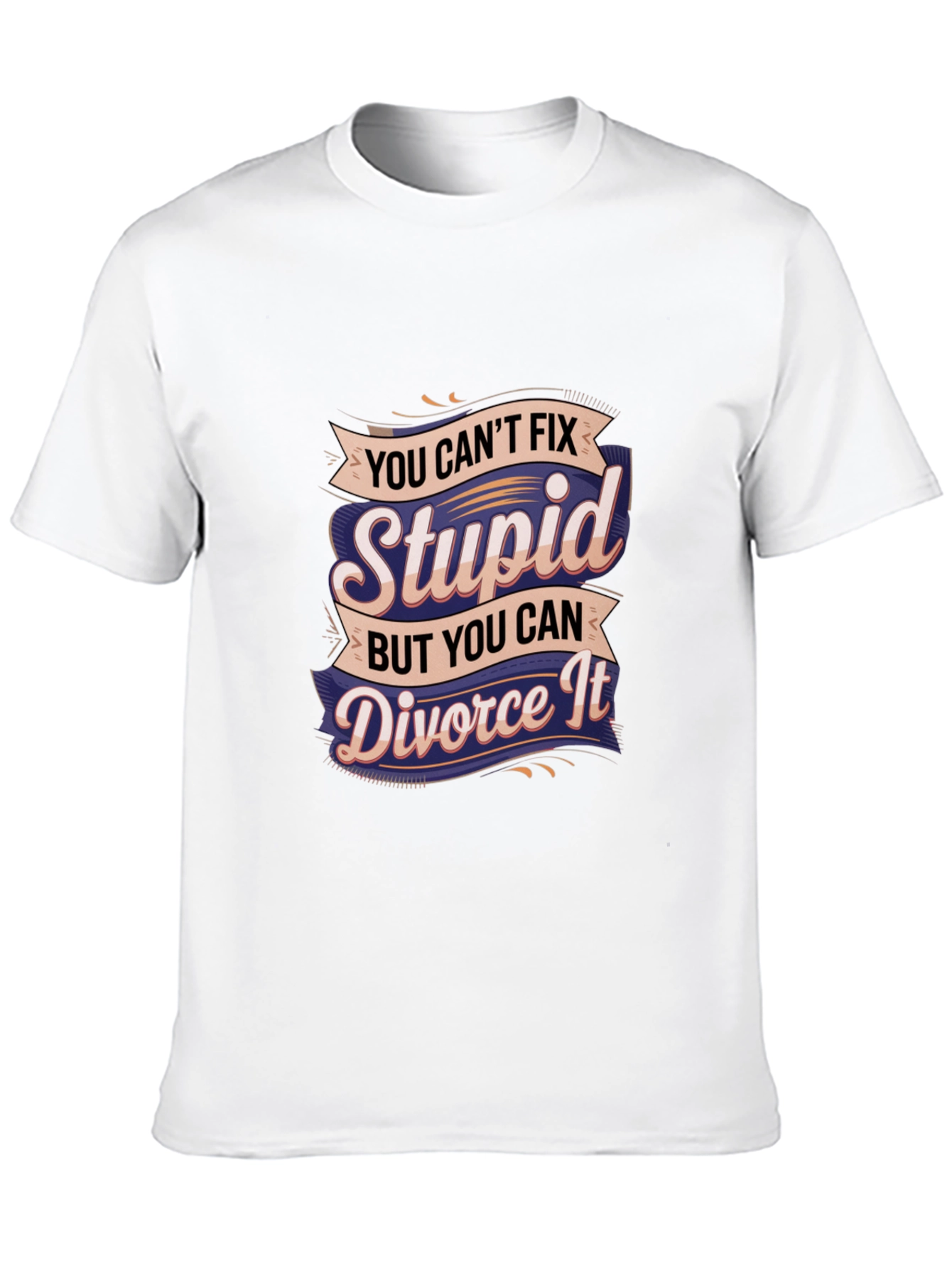 Black Divorce It T-Shirt: Funny Sarcastic Graphic Tee view 10