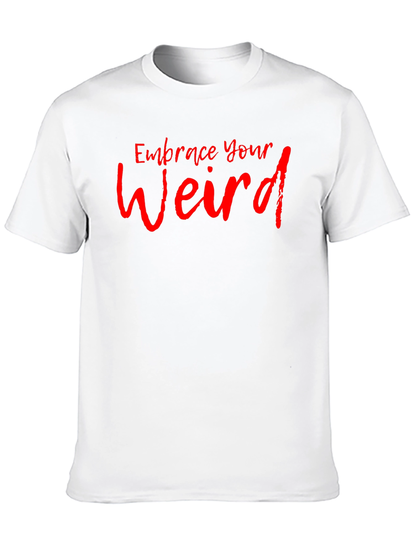 Black Embrace Your Weird Graphic Tee - Unique Design, Soft Fabric view 10