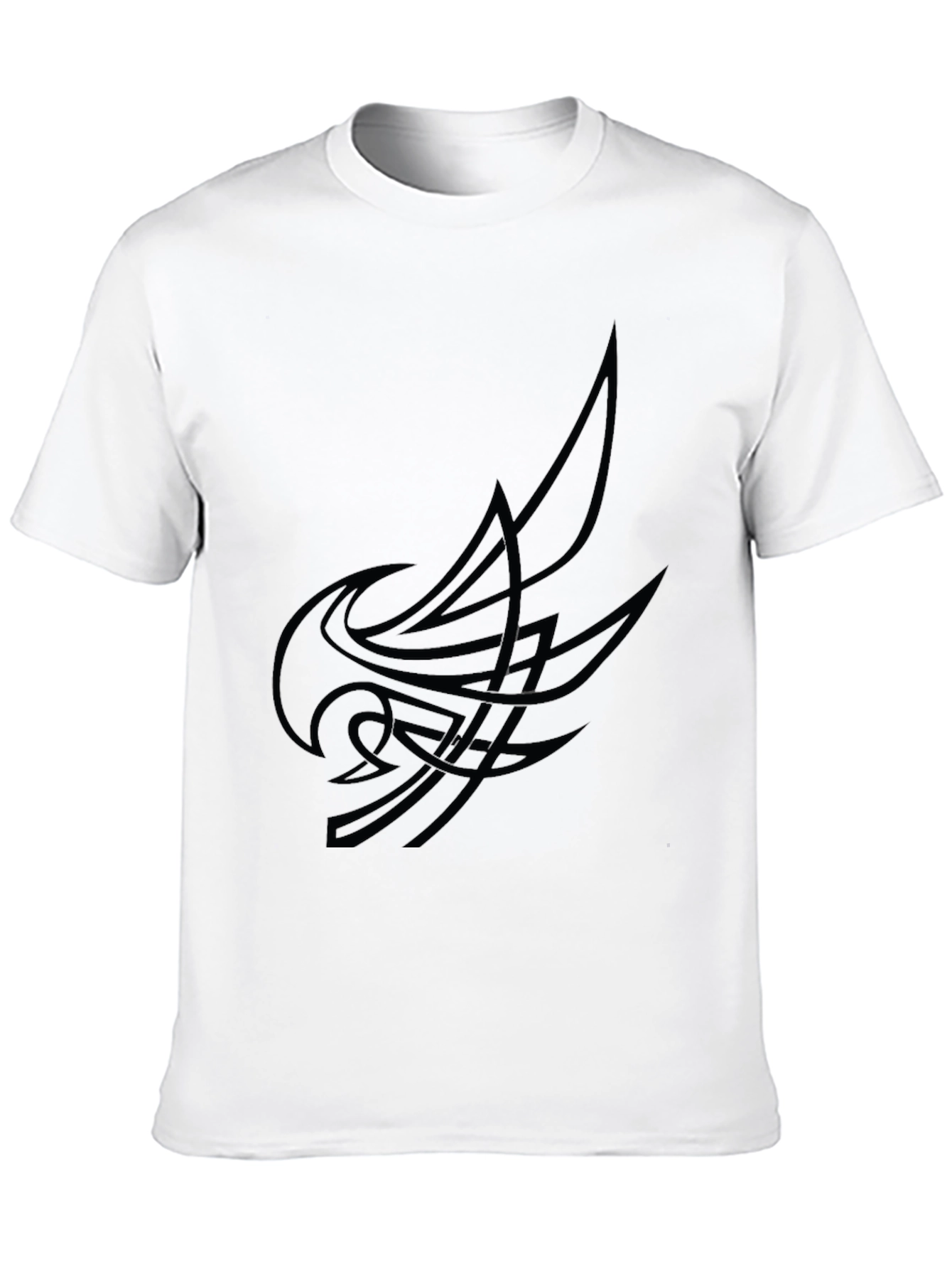 Black Black Tee with Abstract Graphic Print view 10