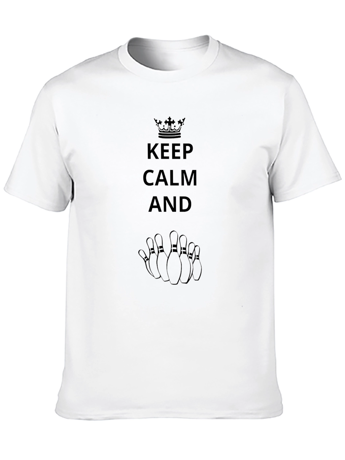Black Keep Calm and Bowl T-Shirt - Classic Comfort Tee view 10