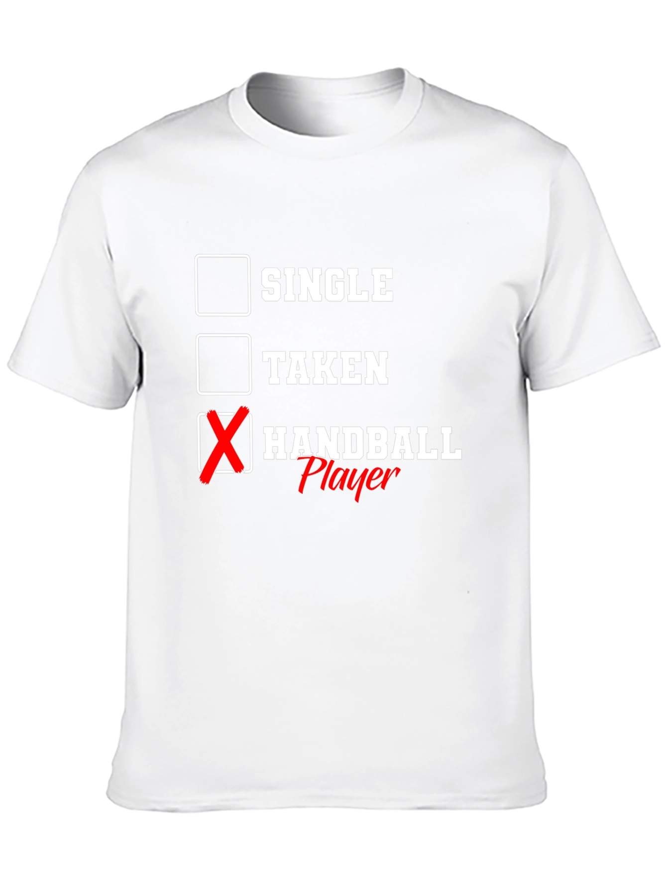 Black Handball Player T-Shirt - Single, Taken, Handball view 10