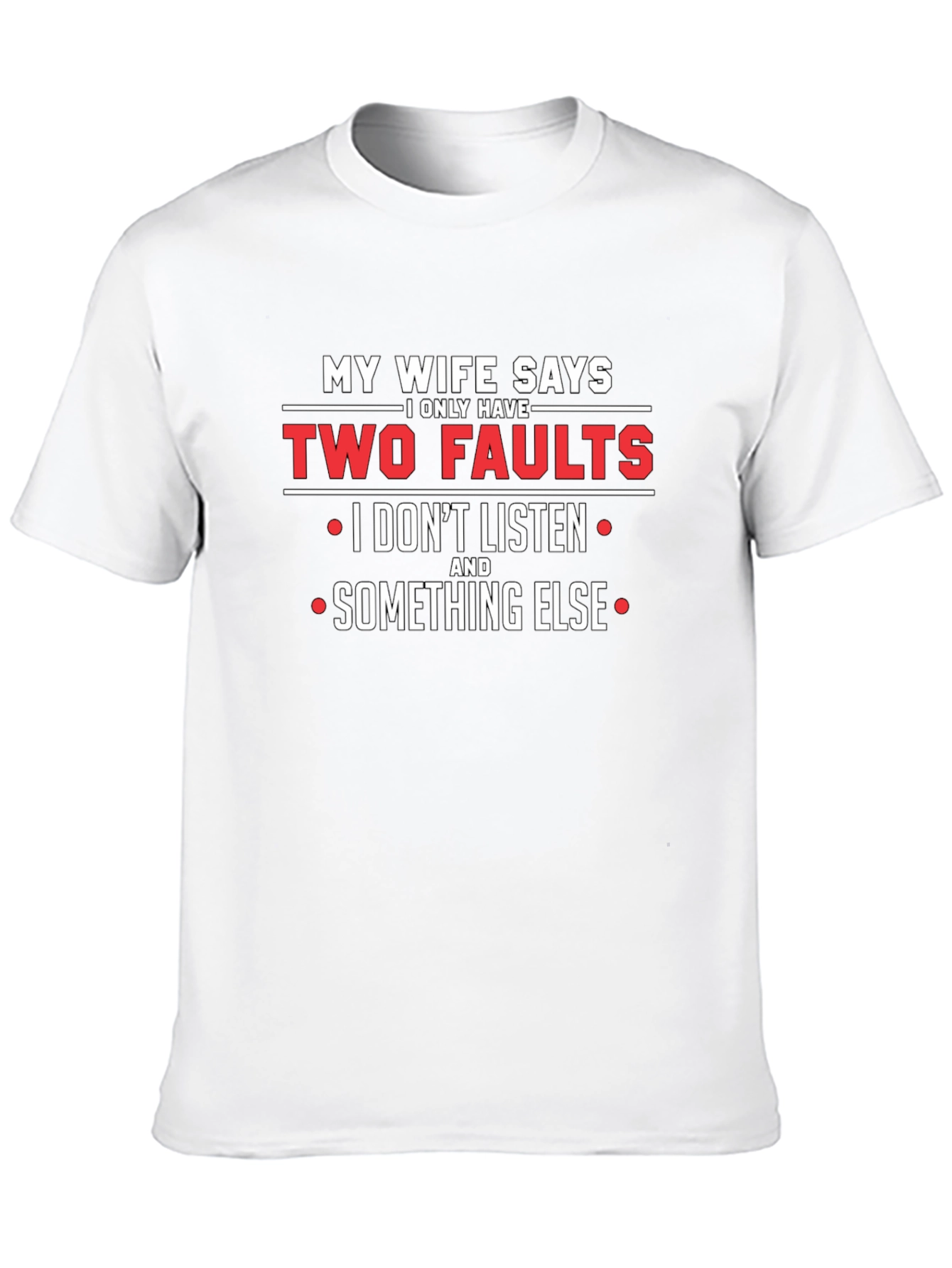 Black Funny "Two Faults" Graphic T-Shirt view 10