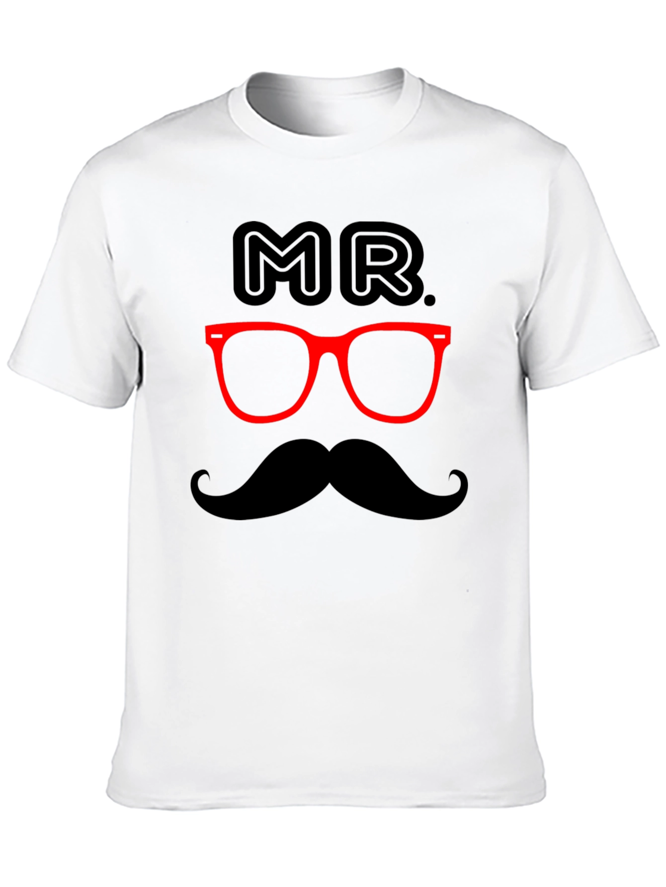 Black Mr. Mustache Graphic Tee - Black view 10