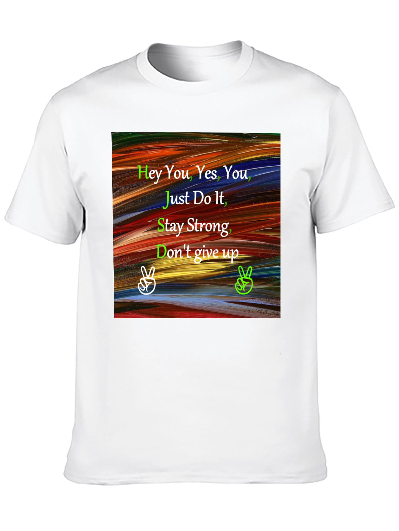 Black Motivational Graphic Tee: Hey You, Just Do It! view 10