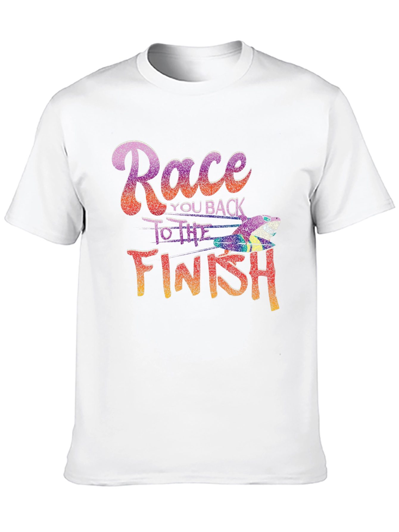 Black Race You Back to the Finish T-Shirt view 10