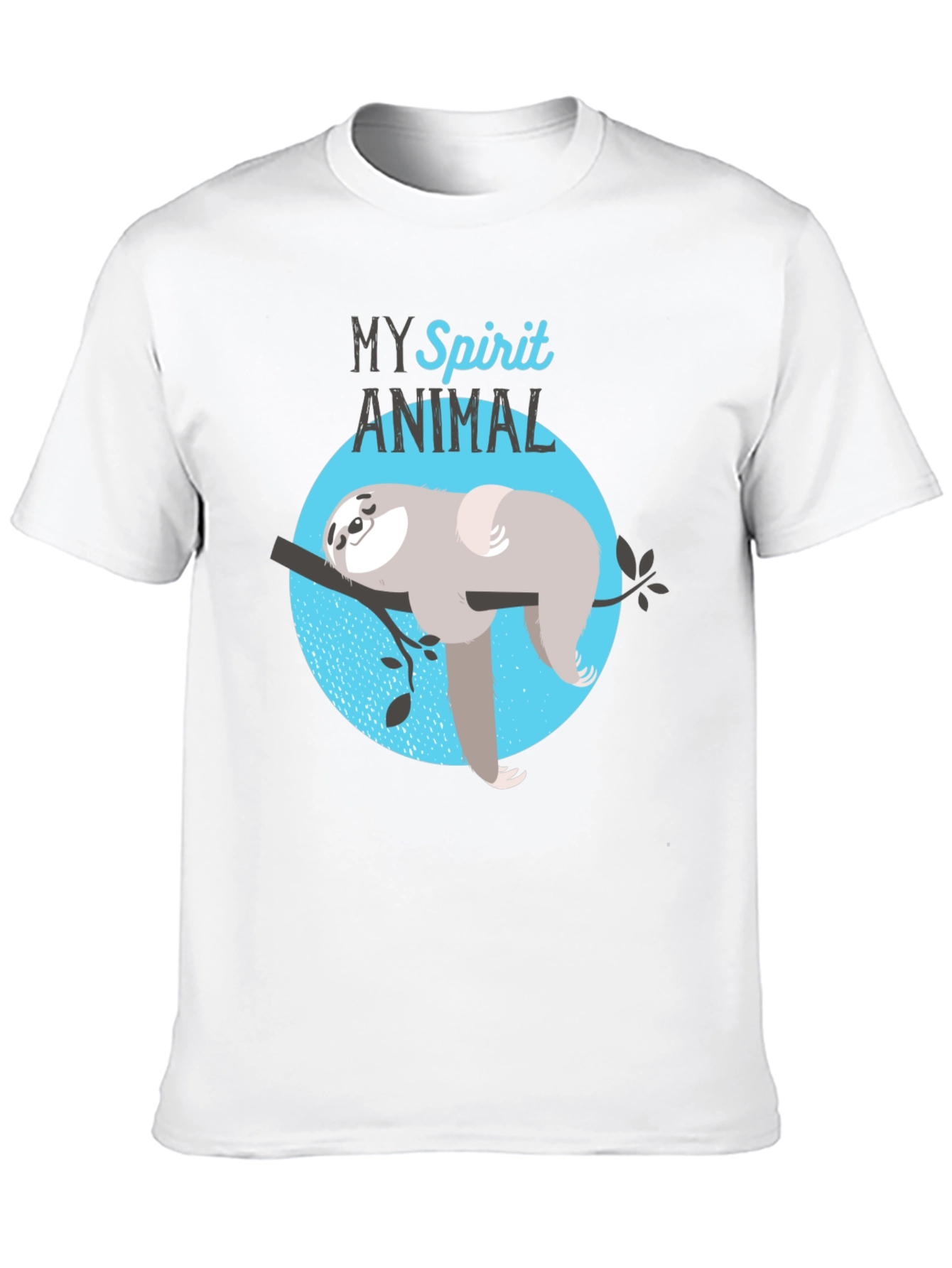 Black My Spirit Animal Sloth Graphic T-Shirt view 10
