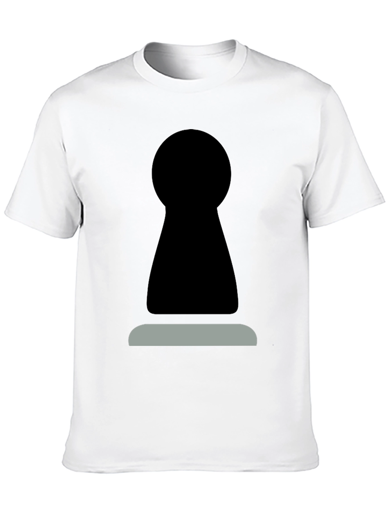 Black Abstract Keyhole Graphic Tee - Modern Style view 10