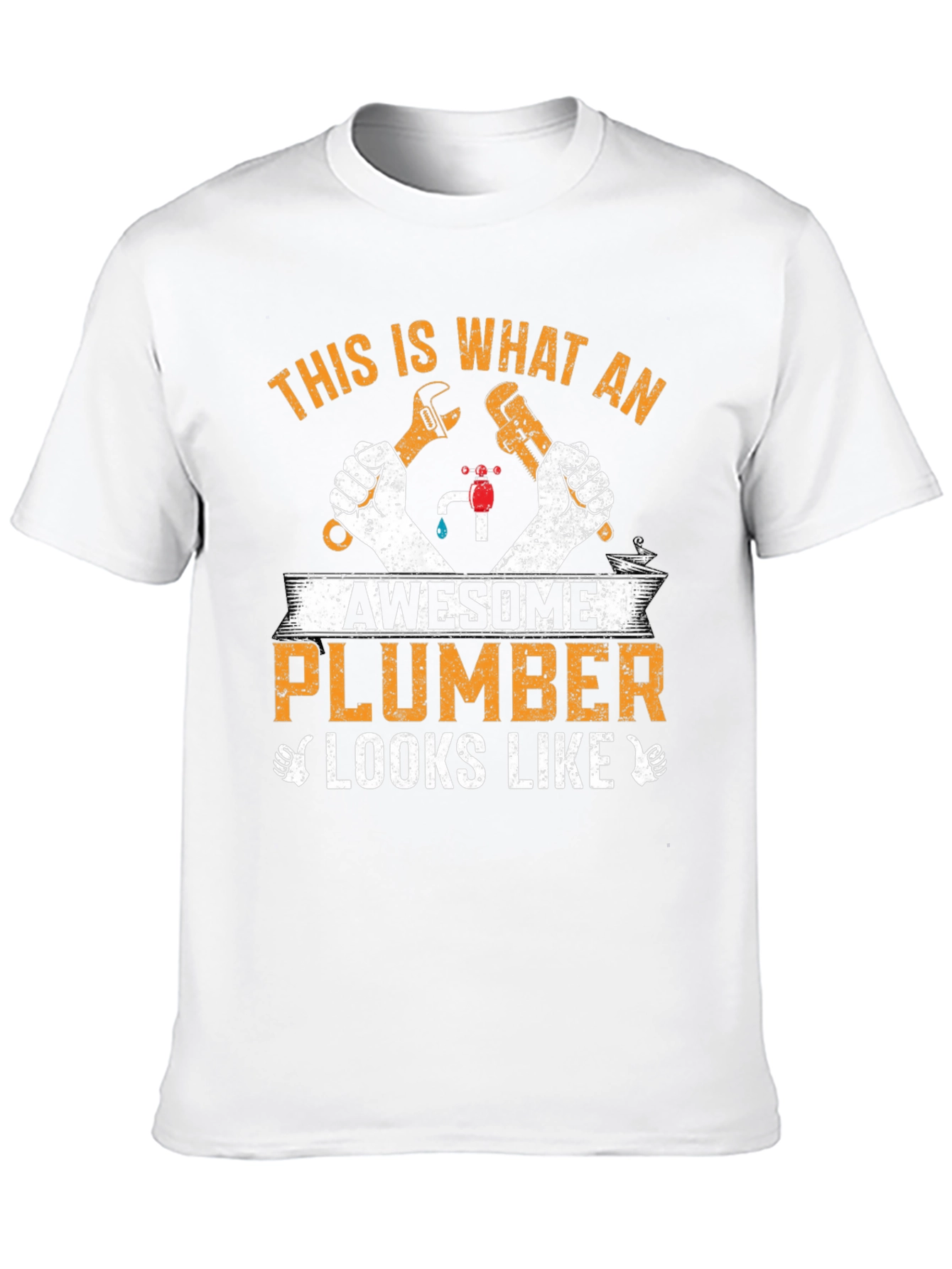 Black Awesome Plumber Graphic Tee view 10