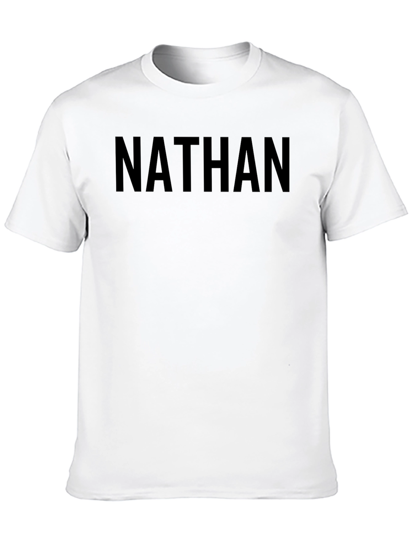 Black Personalized 'Nathan' Black T-Shirt view 10