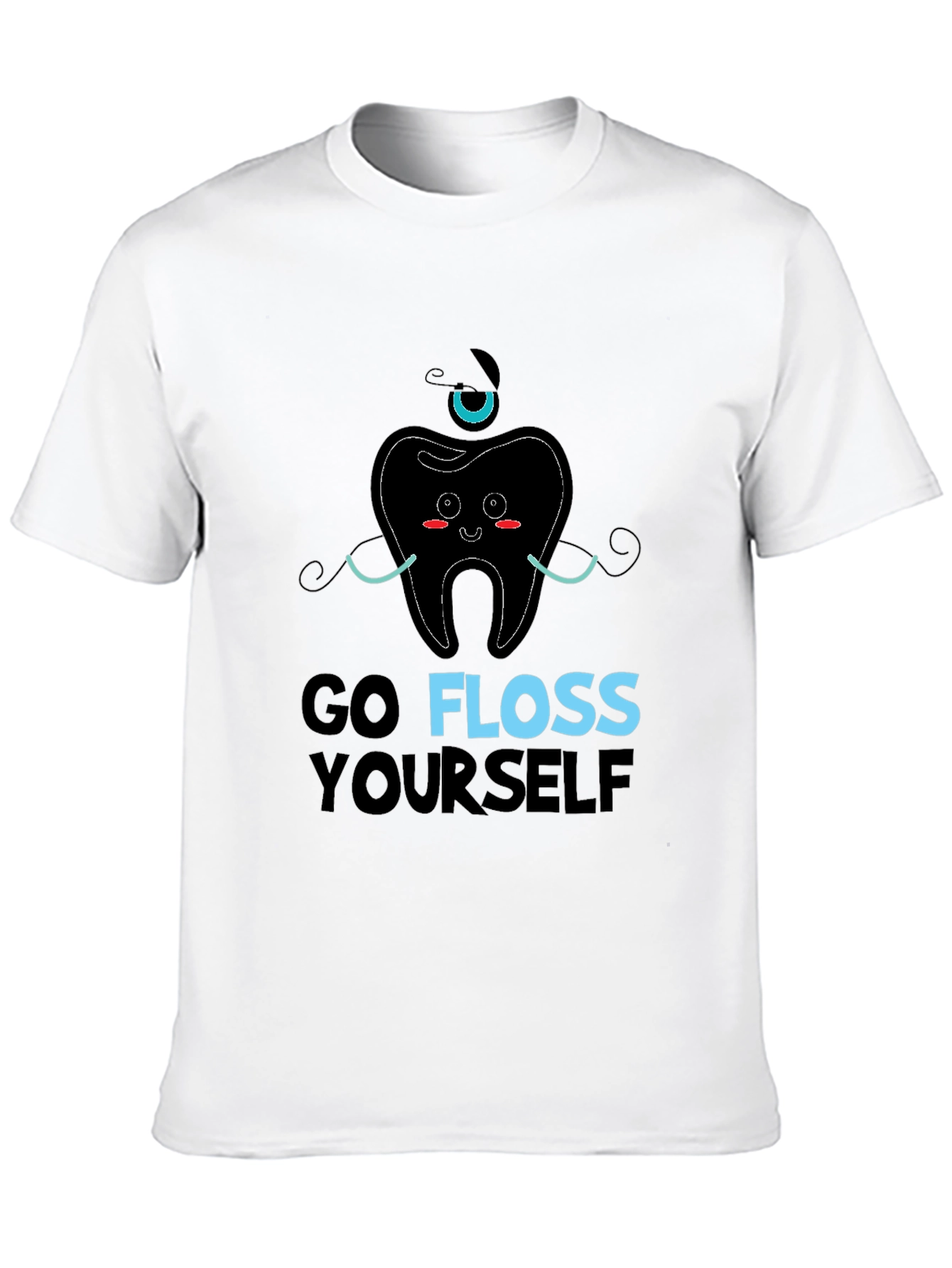 Black Go Floss Yourself Graphic Tee - Dental Humor view 10