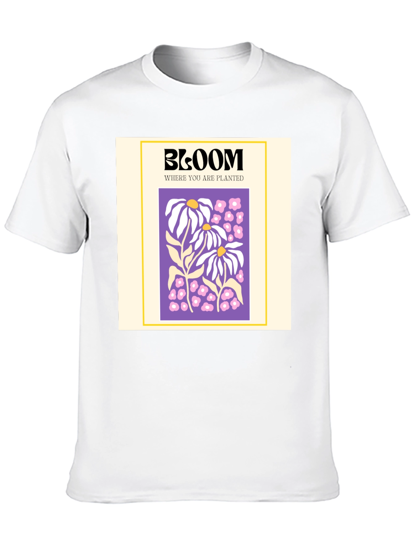 Black Bloom Where You Are Planted Graphic Tee view 10