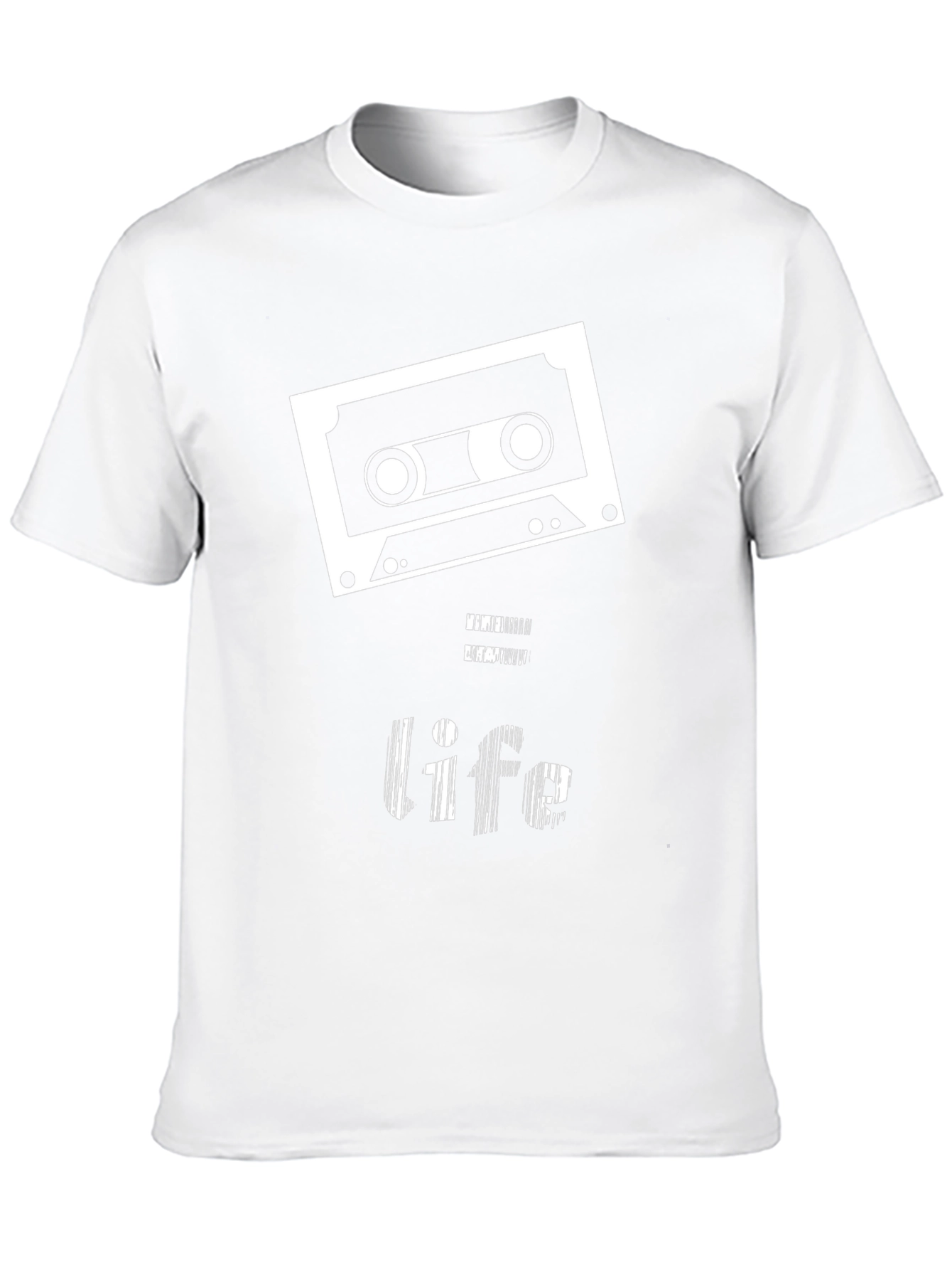 Black Retro Cassette Tape "Life" Graphic Tee view 10