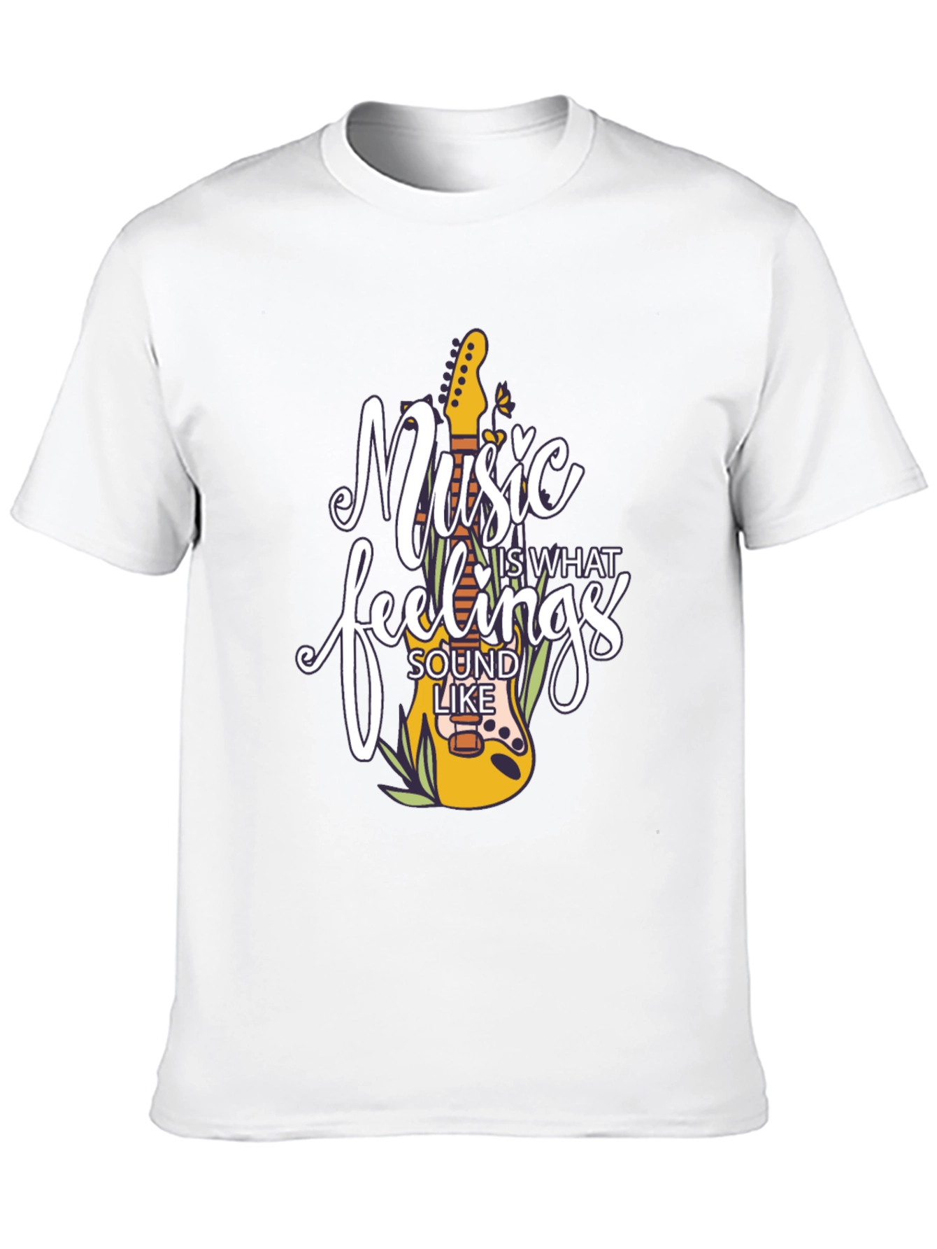 Black Music Is What Feelings Sound Like Black Graphic Tee view 10