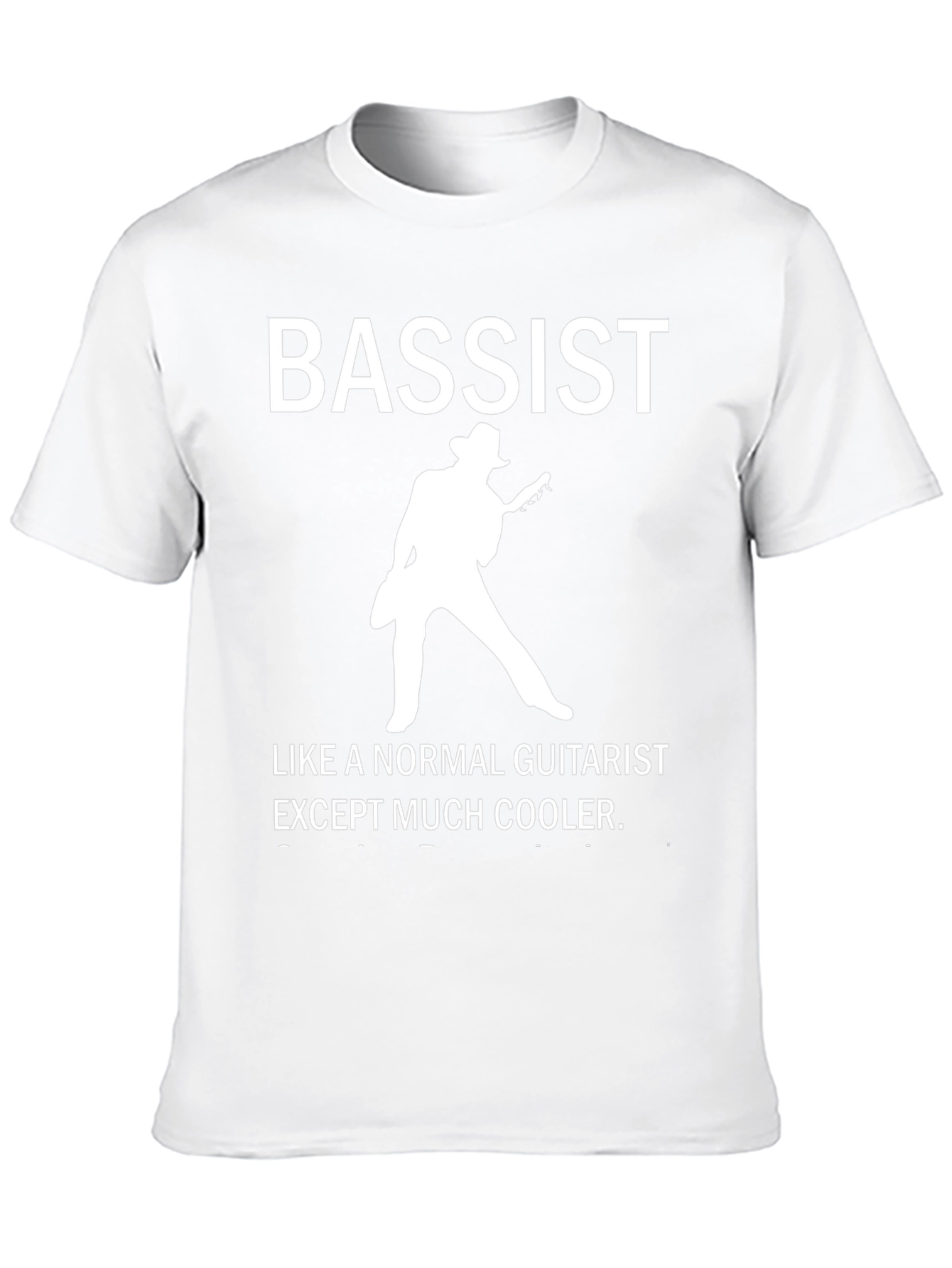 Black Cool Bassist Graphic T-Shirt - Musician Humor Tee view 10