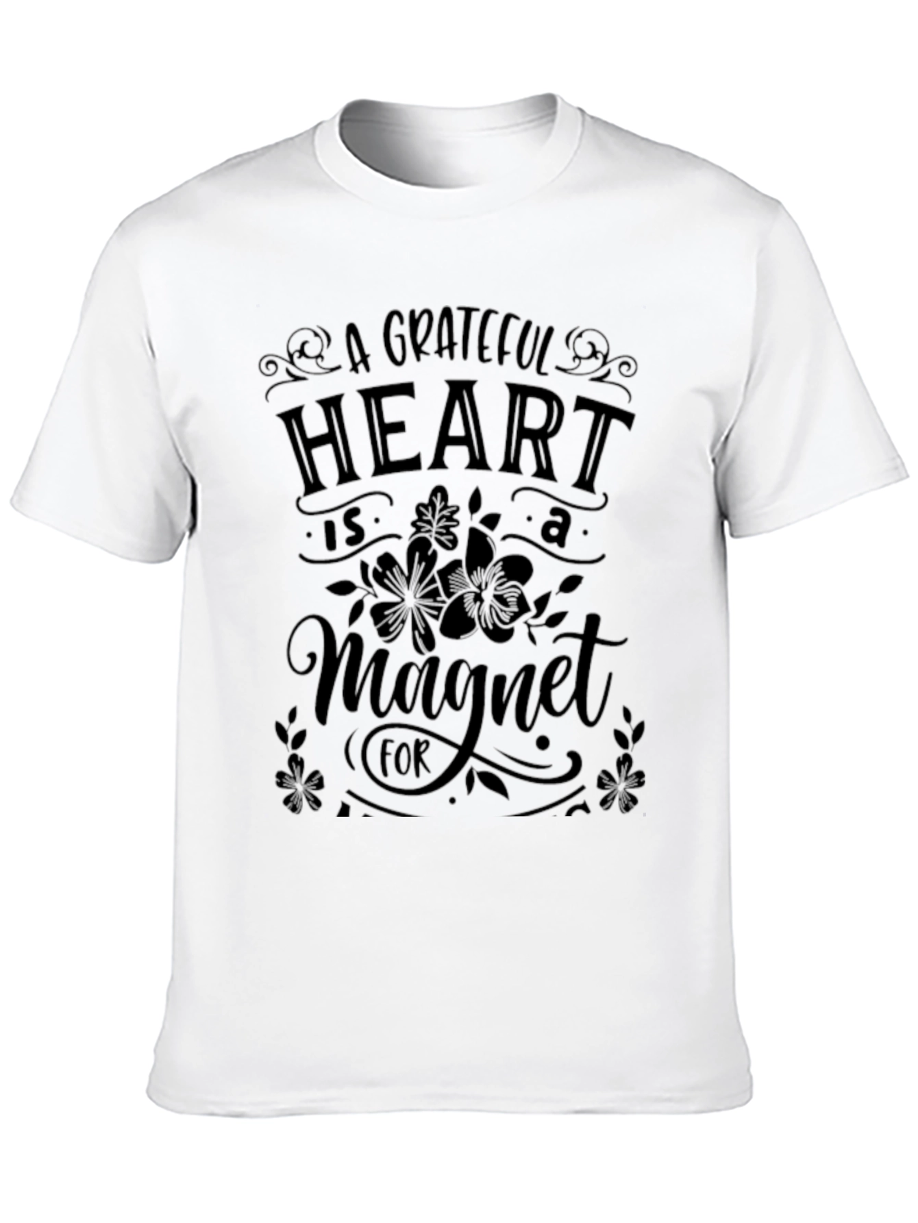 Grateful Heart Magnet T-Shirt - Black - 10