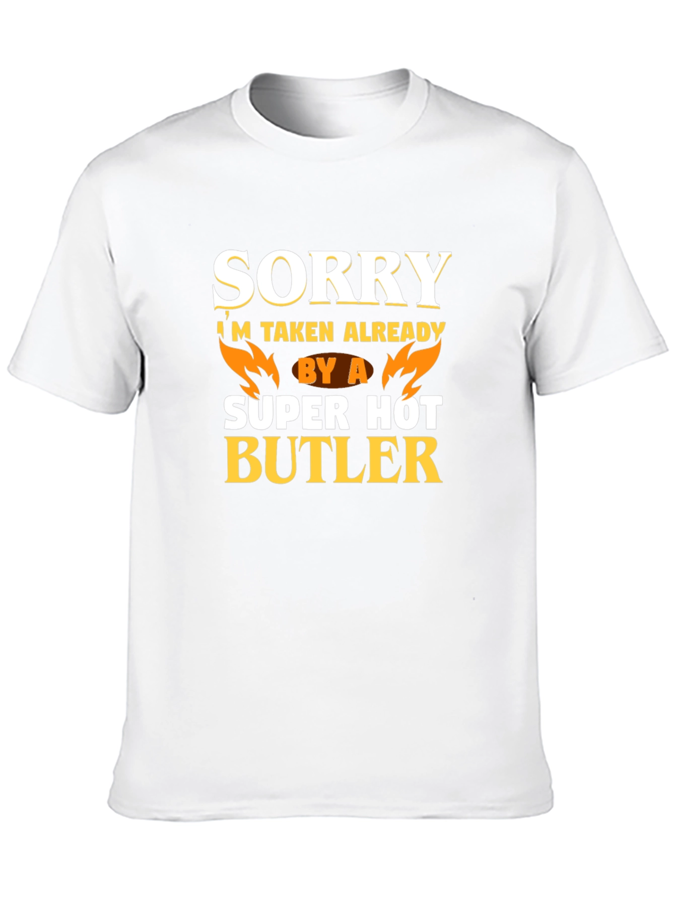 Black Funny Sorry I'm Taken By A Super Hot Butler T-Shirt view 10